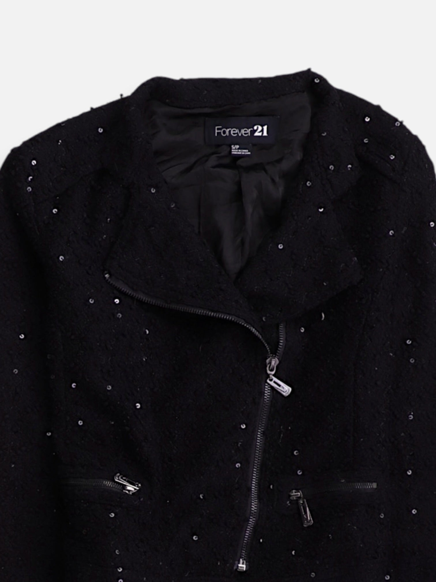 Forever 21 Chaqueta Casual Basic - Mujer - S PETITE