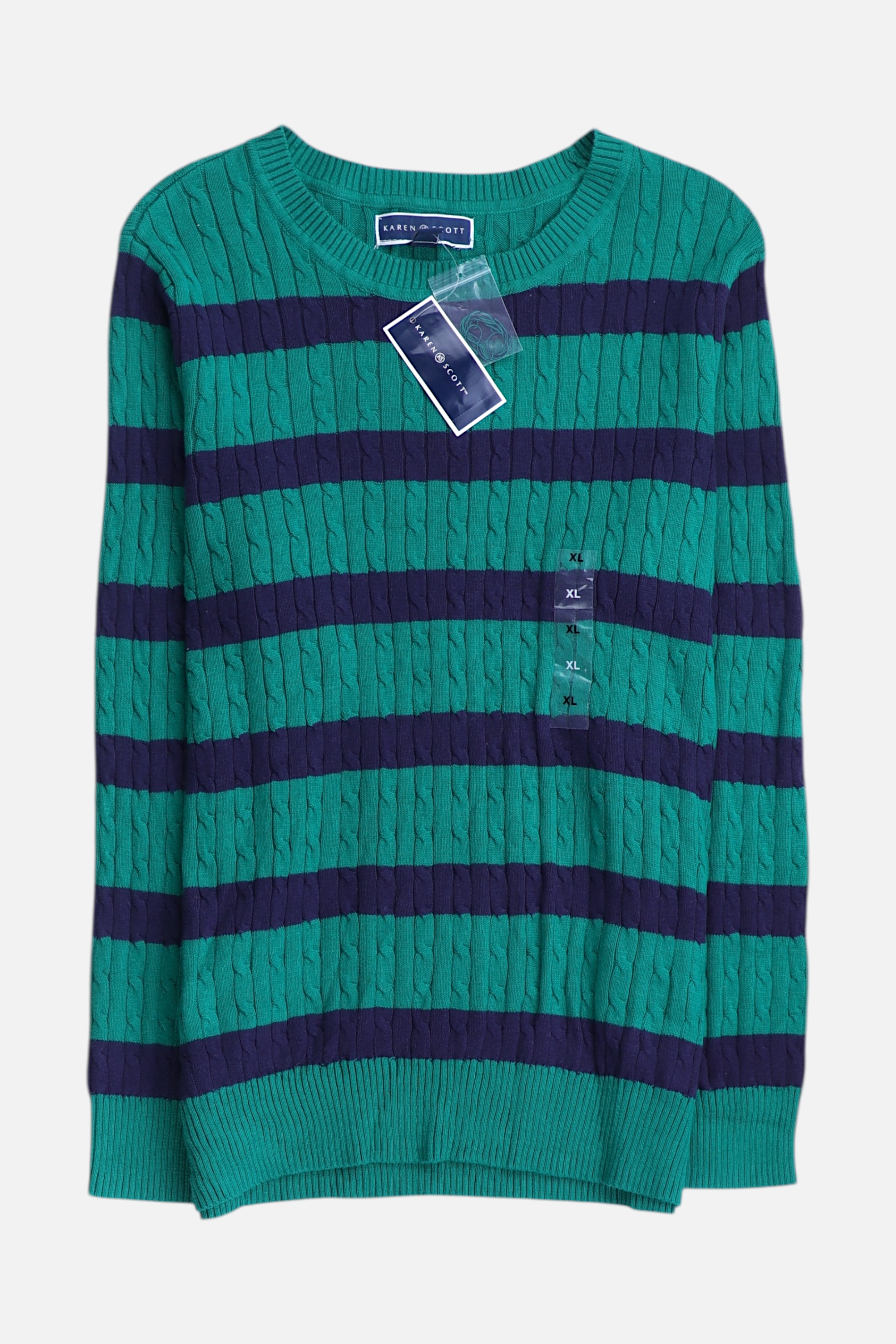 KAREN SCOTT Sueter Knit Color Block - Mujer - XL
