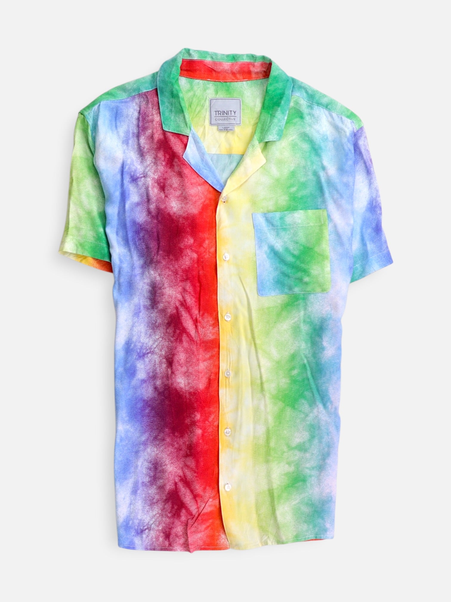Camisa Color Block - Hombre - Large