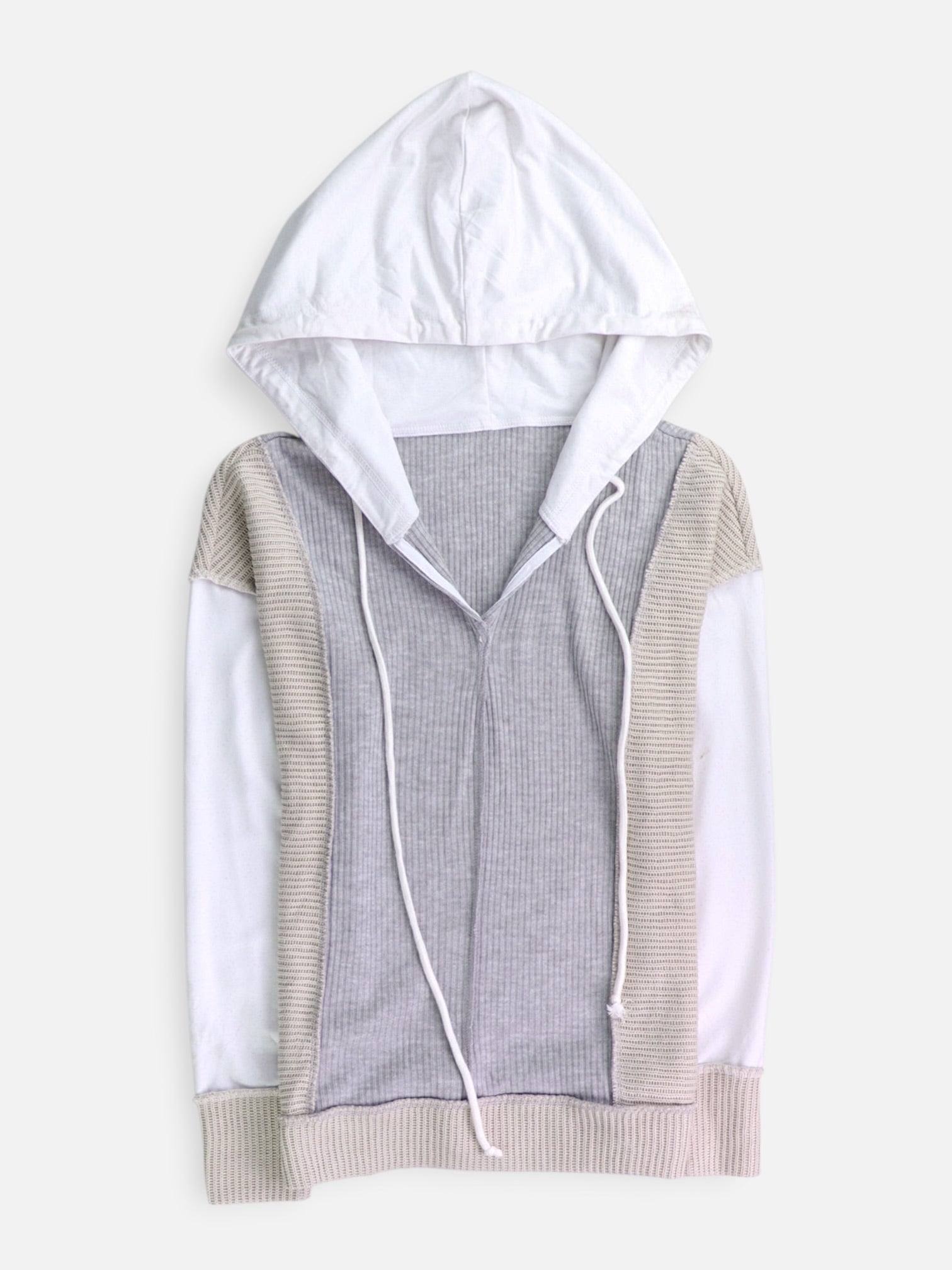 Sudadera Hoodie Color Block - Mujer - Medium