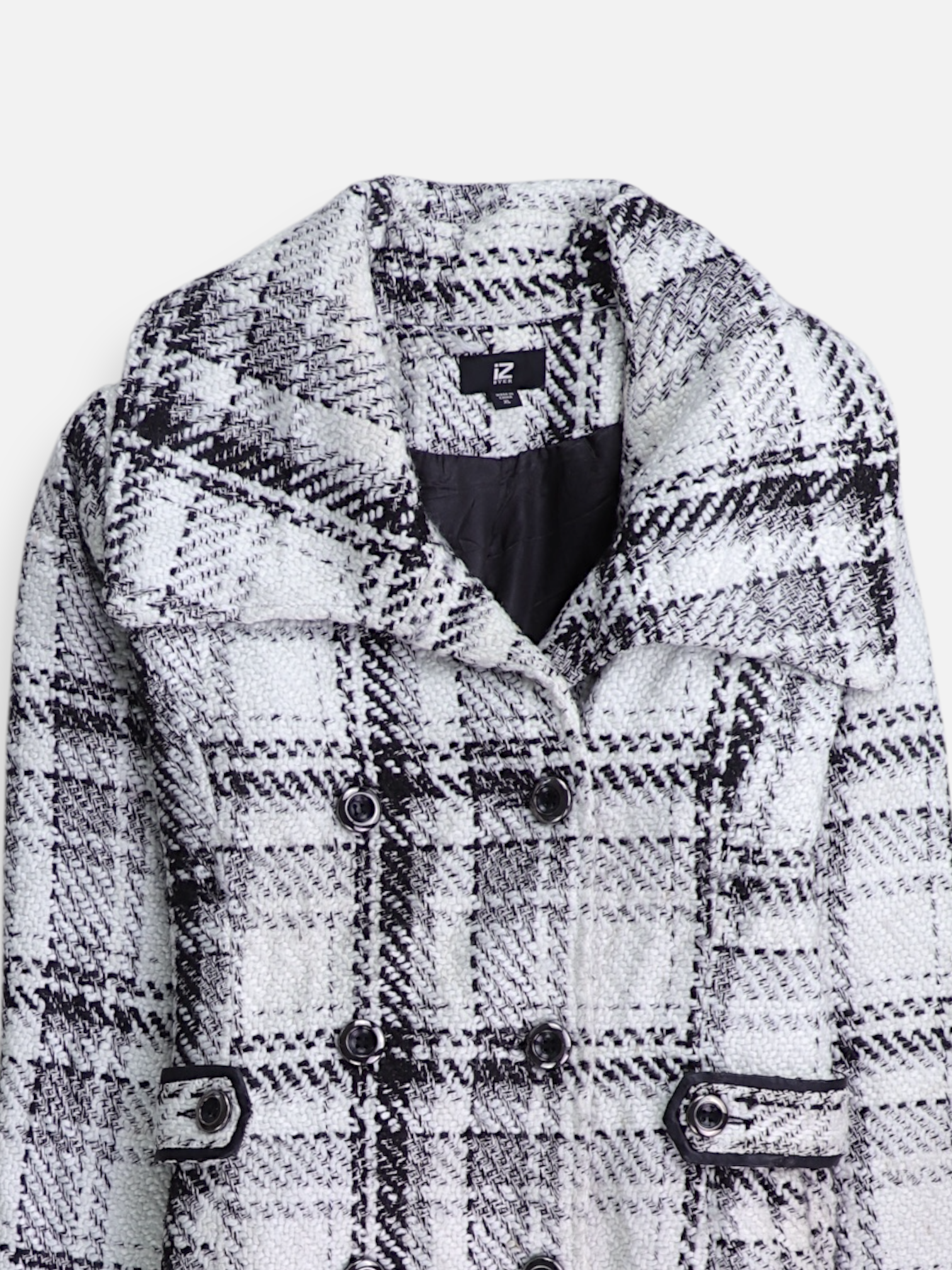 Abrigo Trench Coat Plaid Types - Mujer - XL