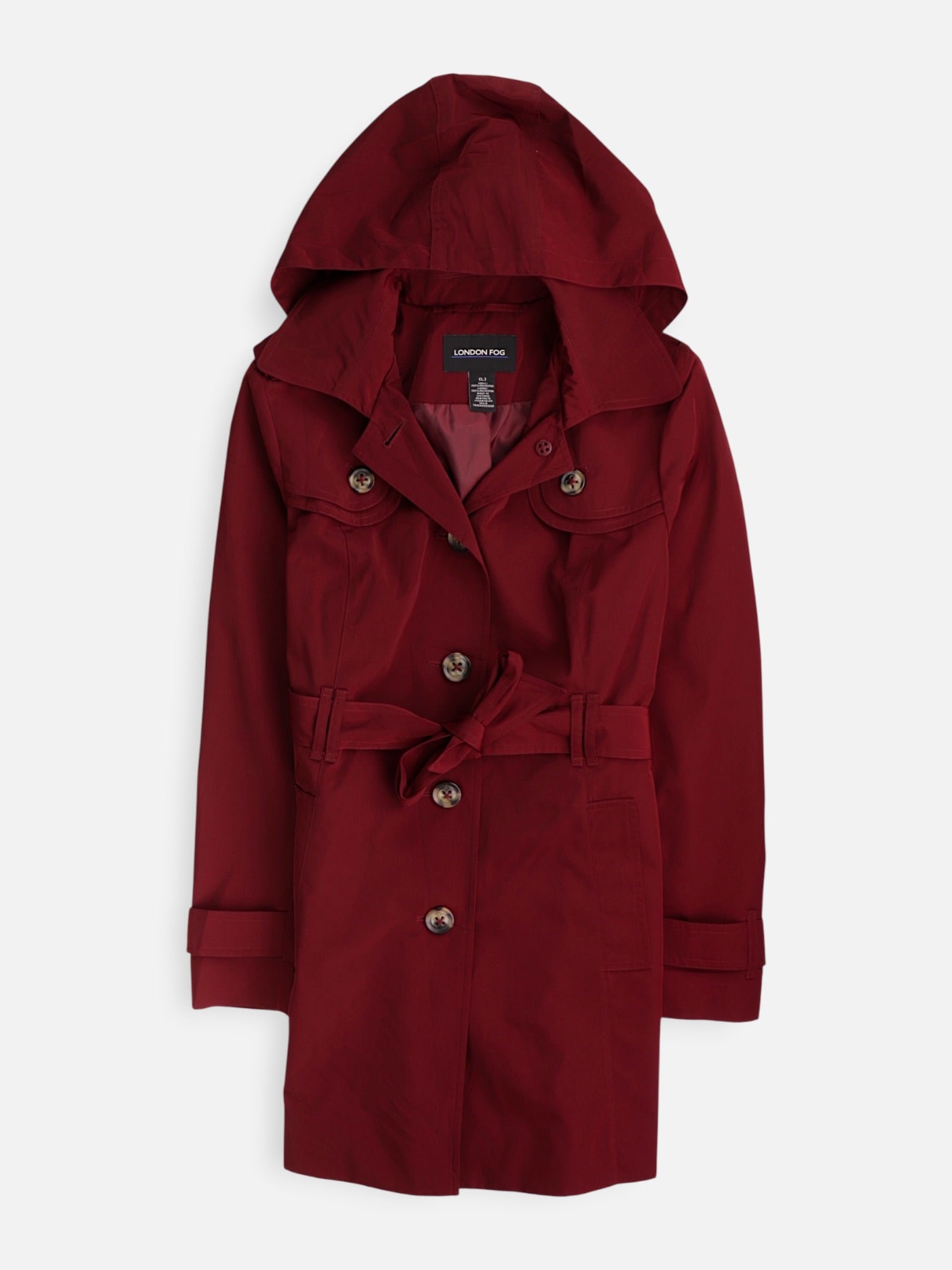 LONDON FOG Abrigo Trench Coat Casual - Mujer - Large