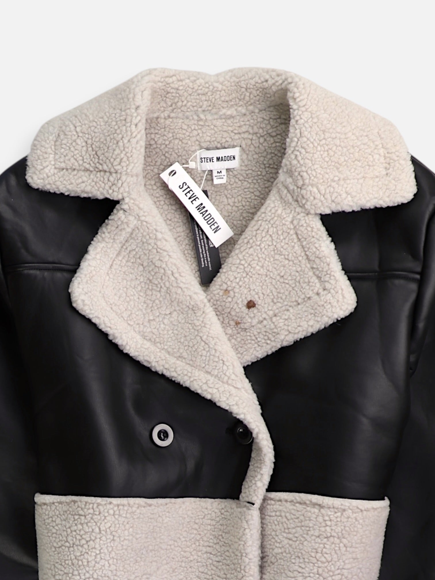 Steve Madden Chaqueta Casual Cuero - Mujer - Medium
