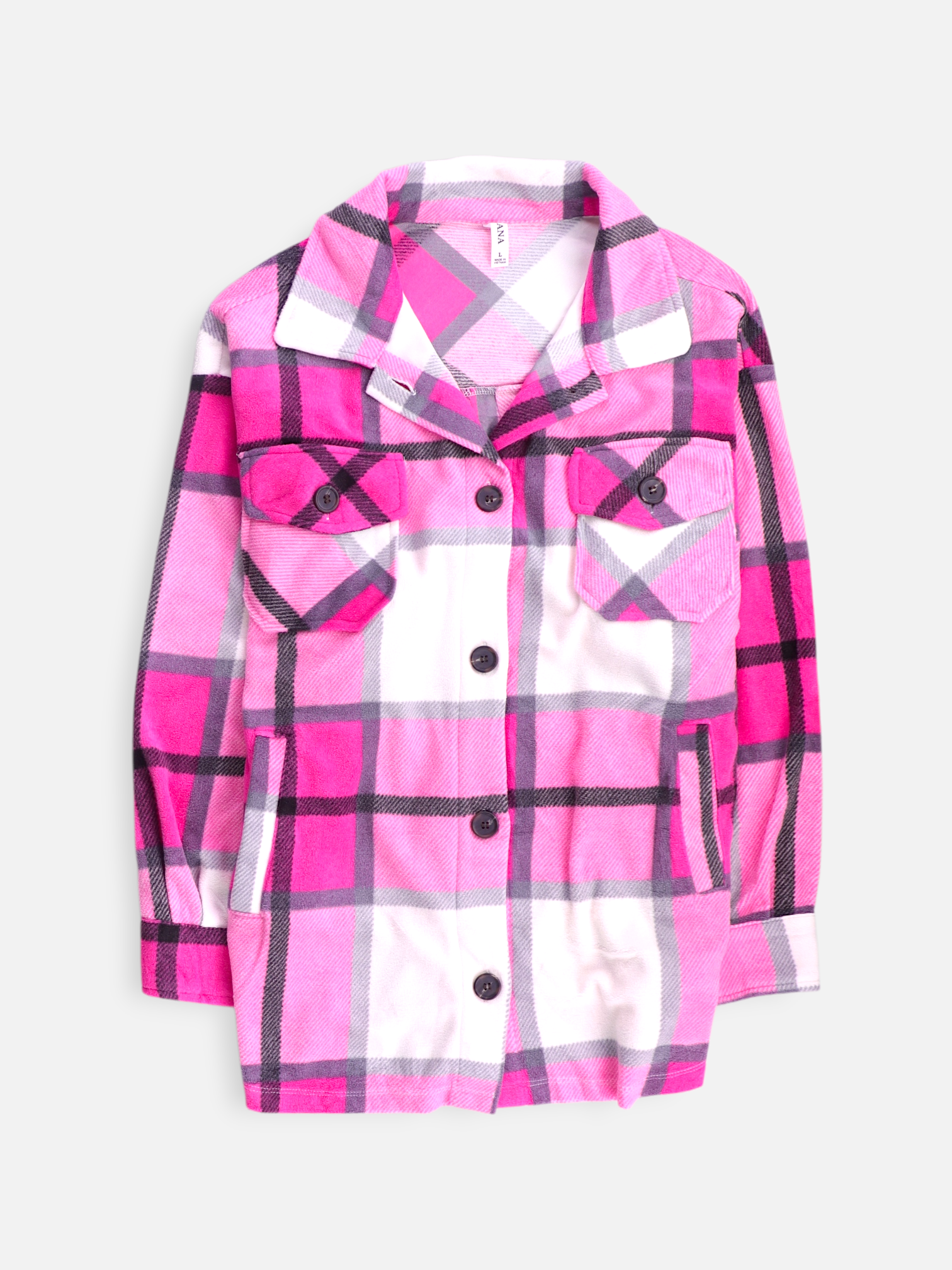 Chaqueta Sobrecamisa Color Block - Mujer - Large