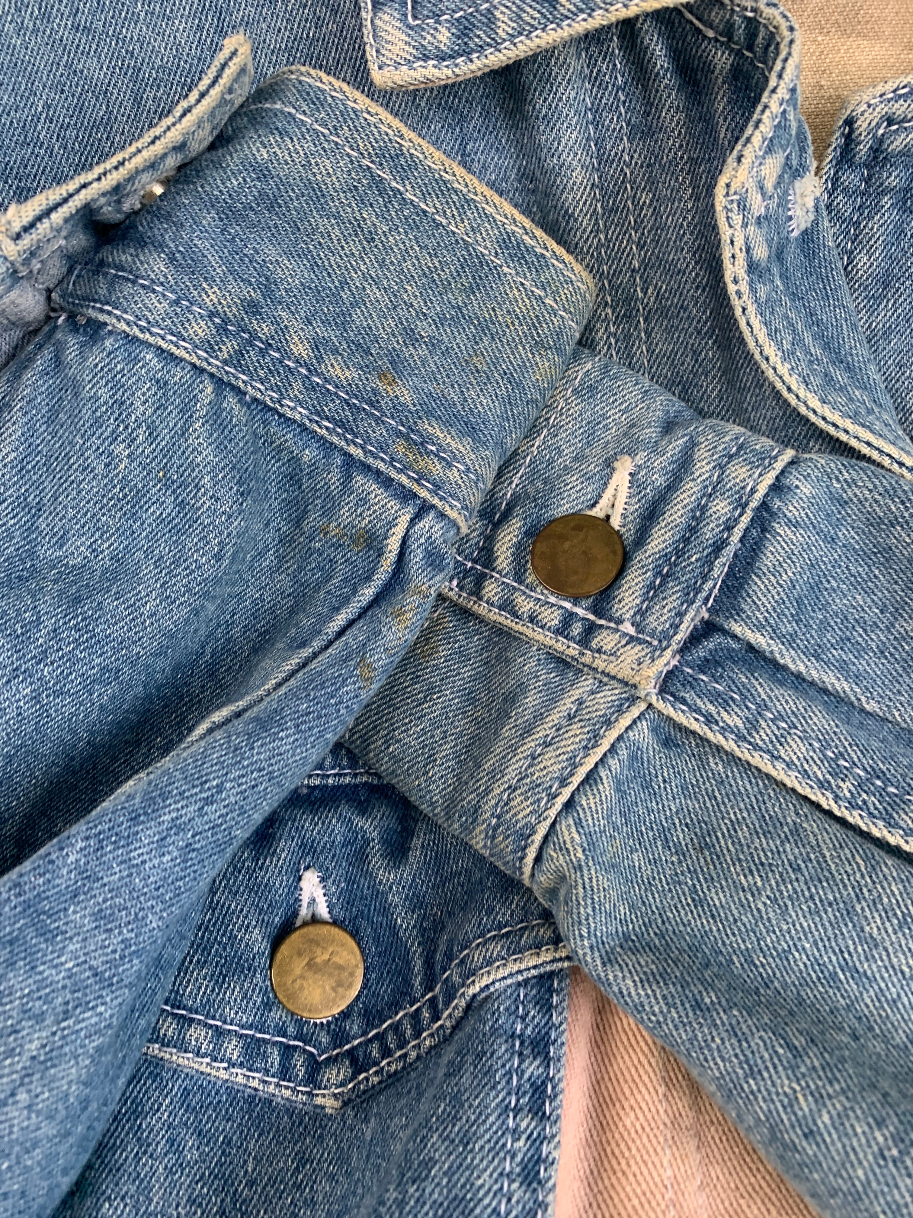 Chaqueta Denim  Color Block - Hombre - S PETITE