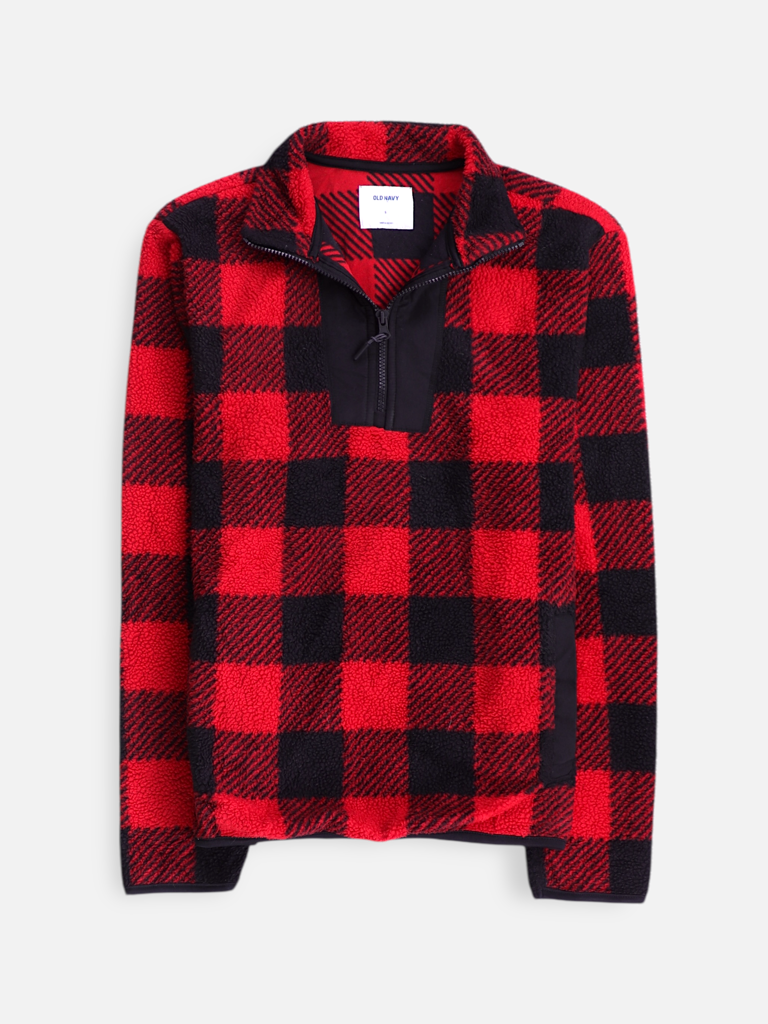 Old Navy Sueter Fleece Color Block - Hombre - Small