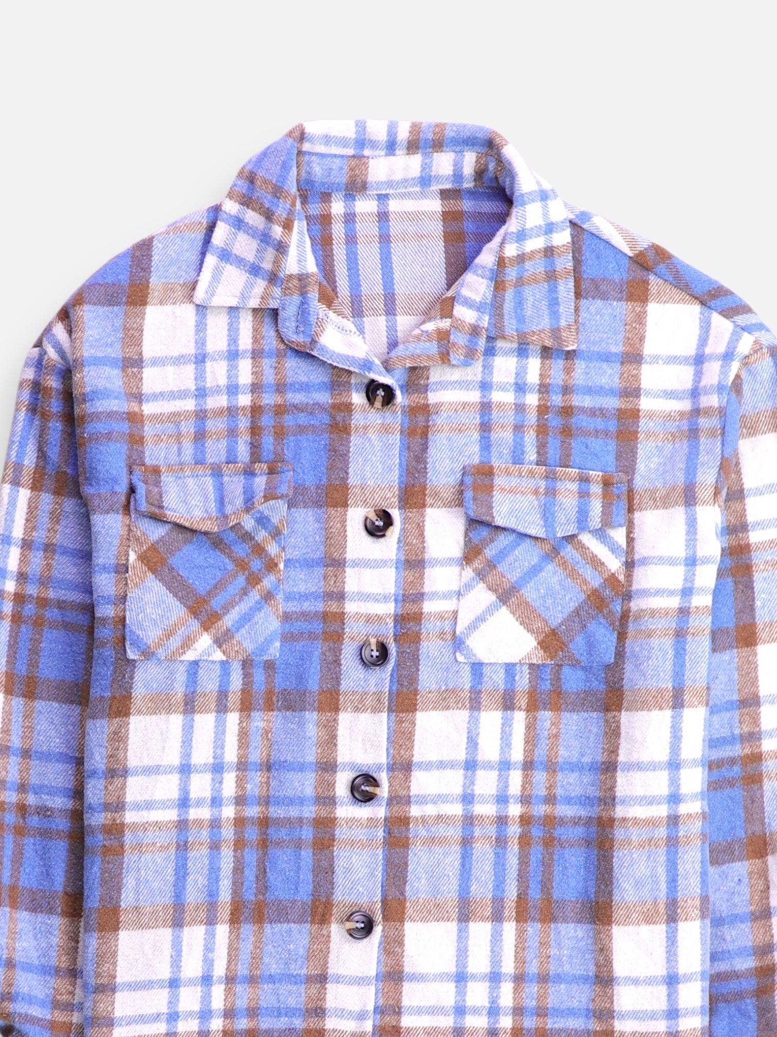 Chaqueta Sobrecamisa Color Block - Mujer - Large