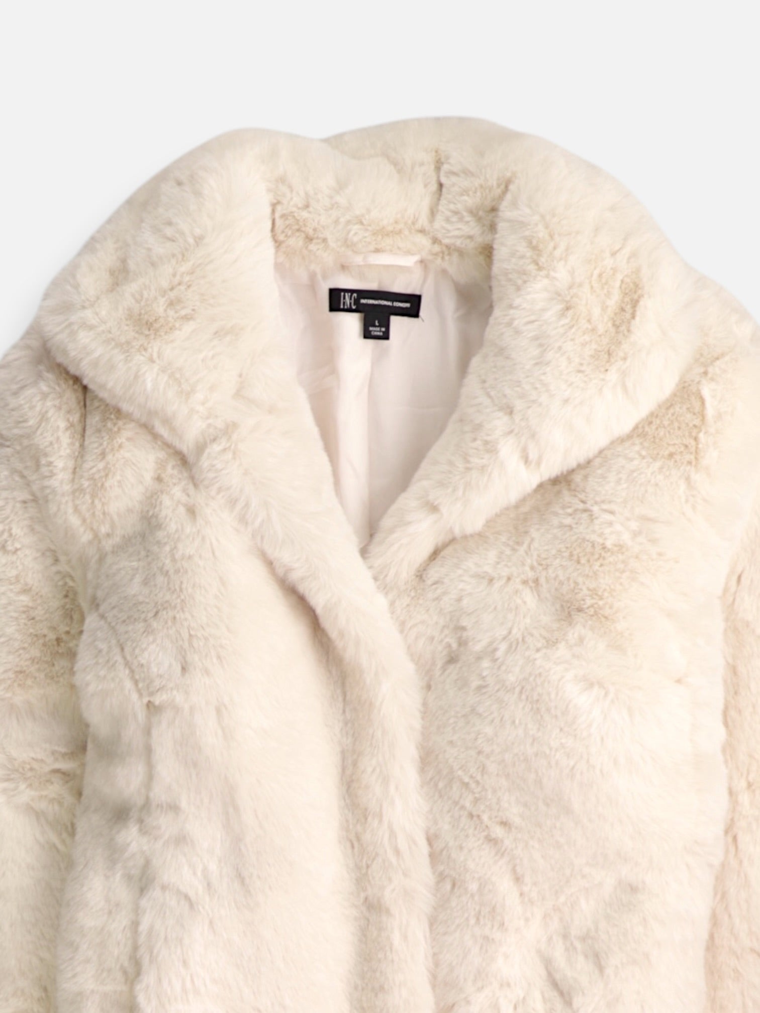 I.N.C Chaqueta Casual Teddy - Mujer - Large