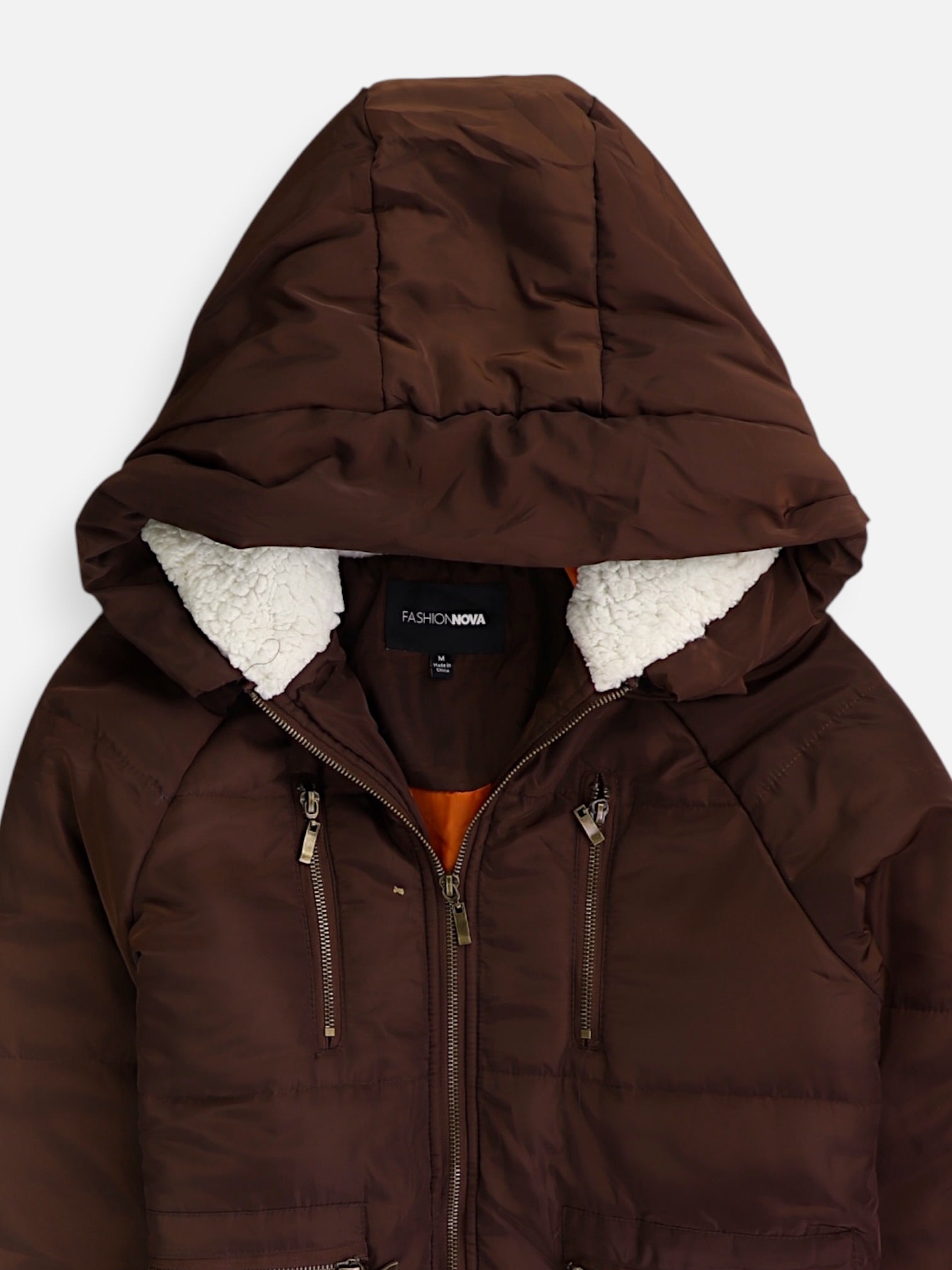 Fashionnova Abrigo Impermeable Puffer - Mujer - Medium