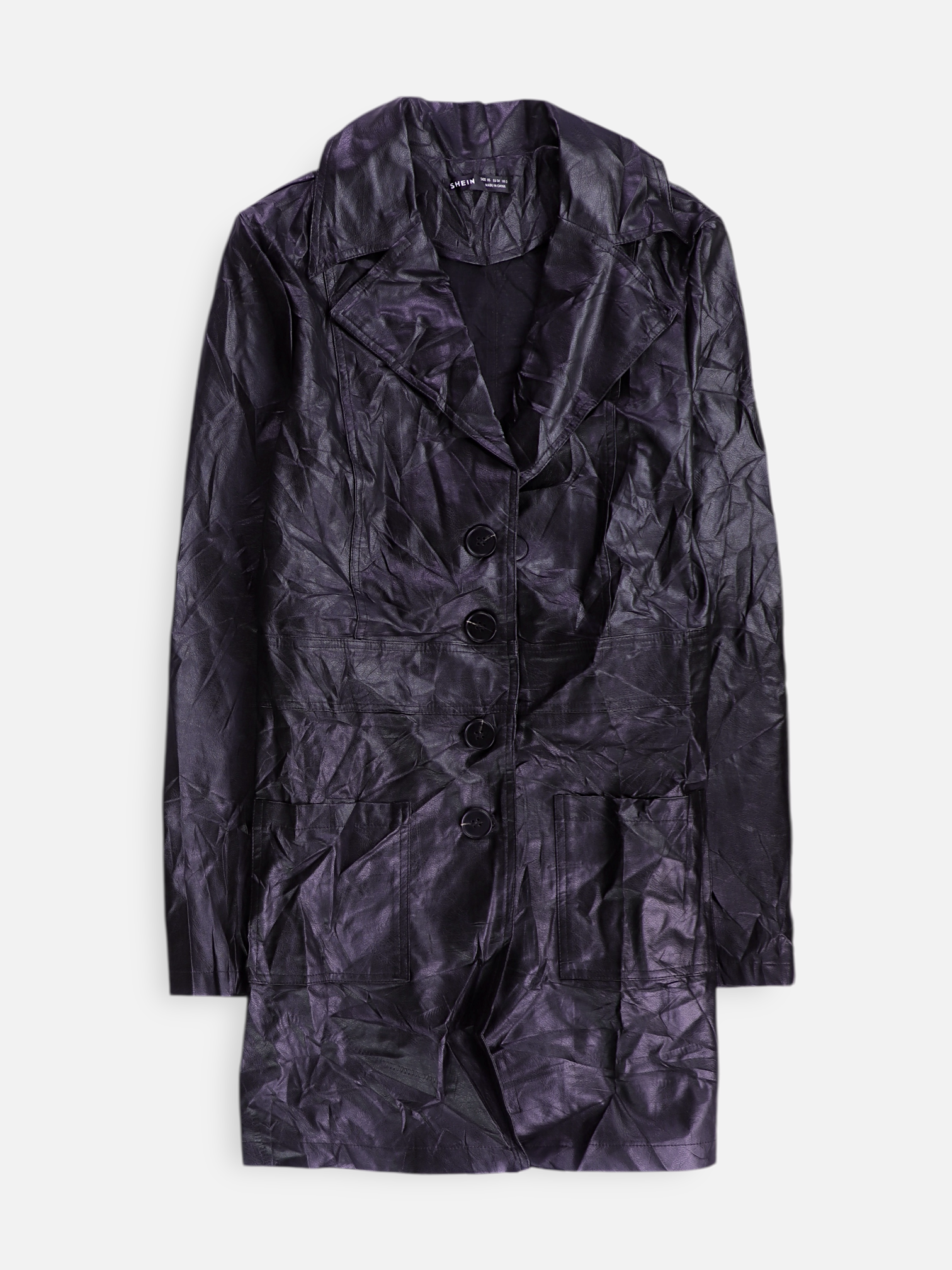 SHEIN Chaqueta Casual Cuero - Mujer - XS