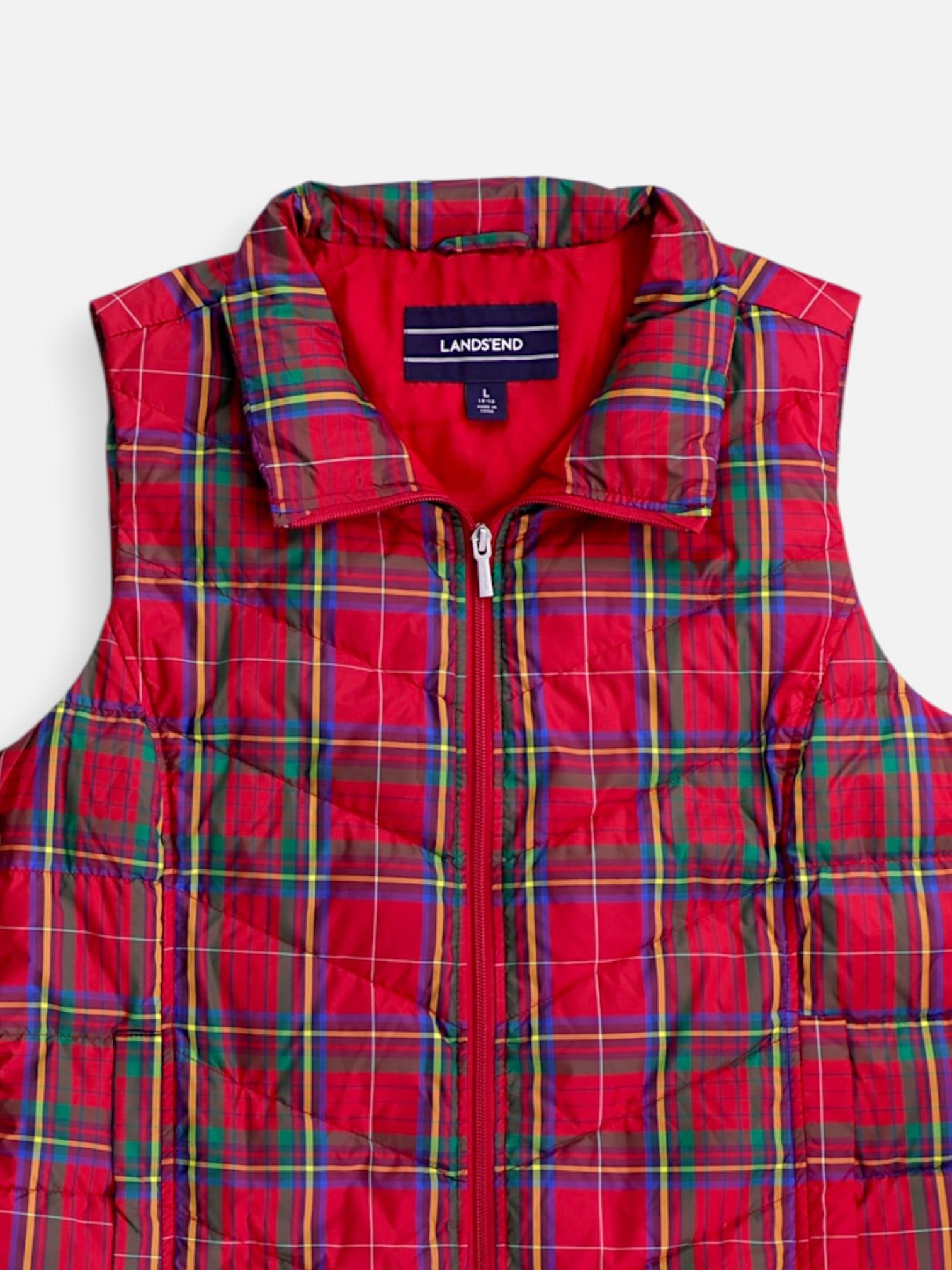 LANDS END Chaleco Puffer - Mujer - Large