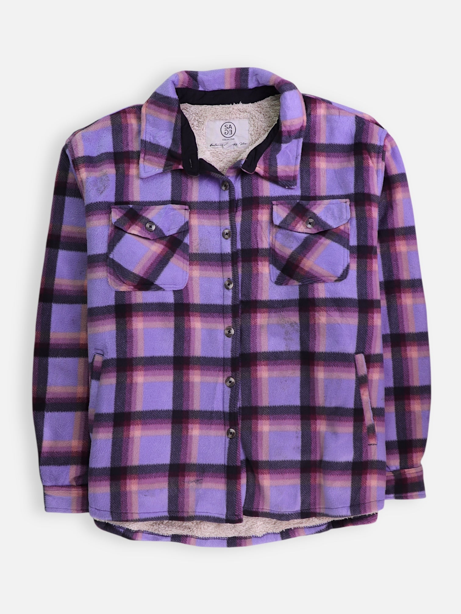 Chaqueta Sobrecamisa Color Block - Mujer - 2XL