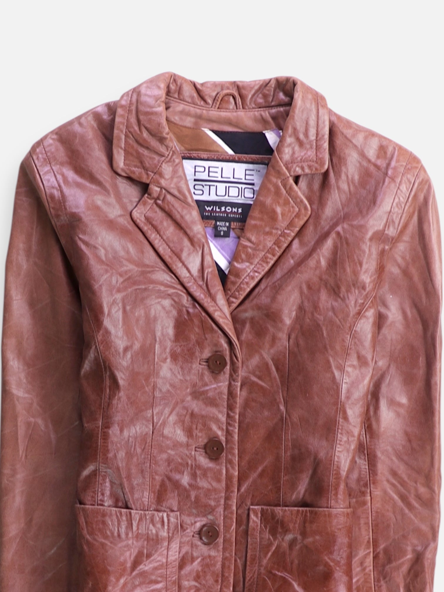 WILSONS LEATHER Chaqueta Casual Cuero - Mujer - Small