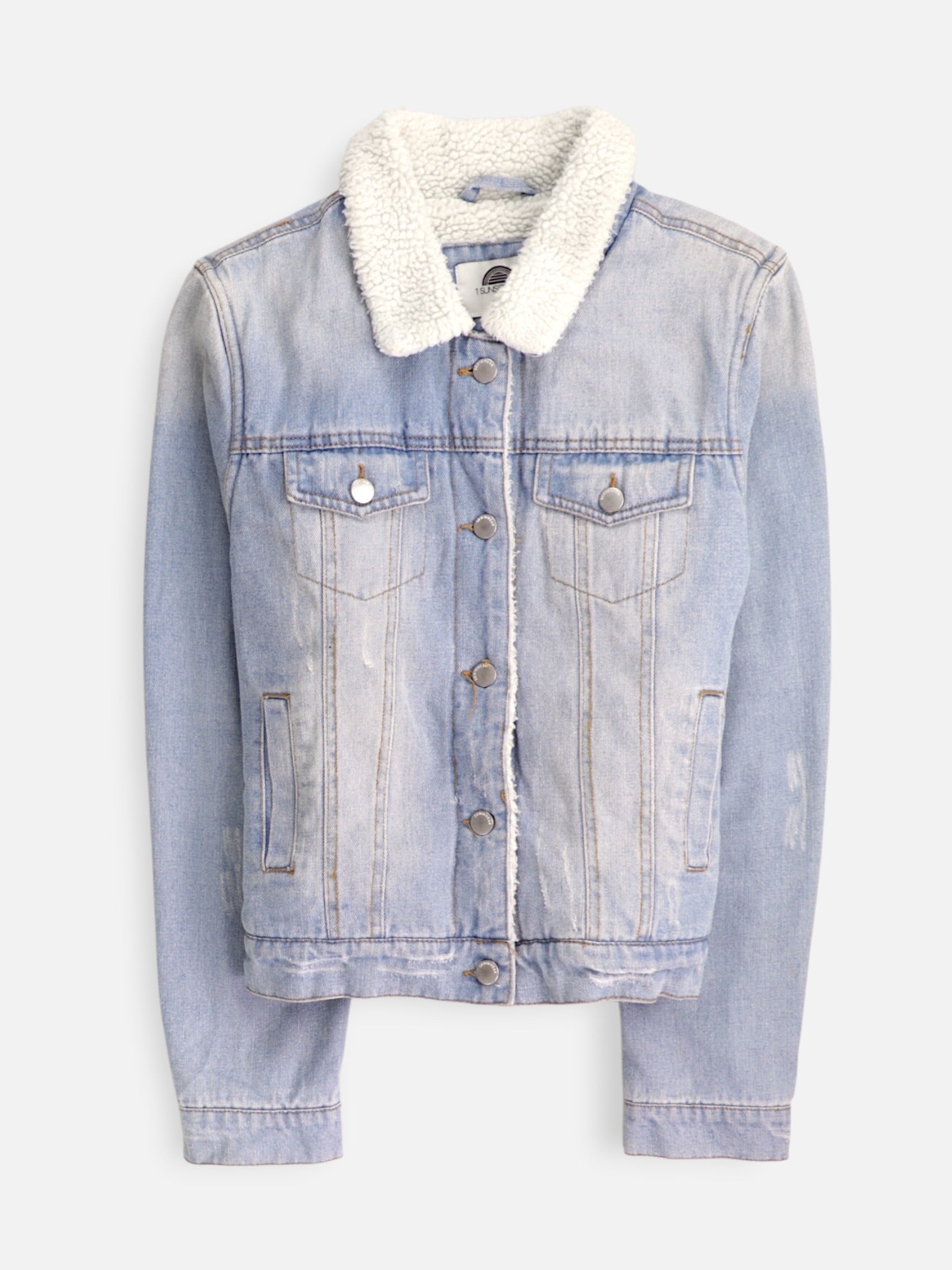 Chaqueta Sherpa Trucker Denim - Mujer - Large