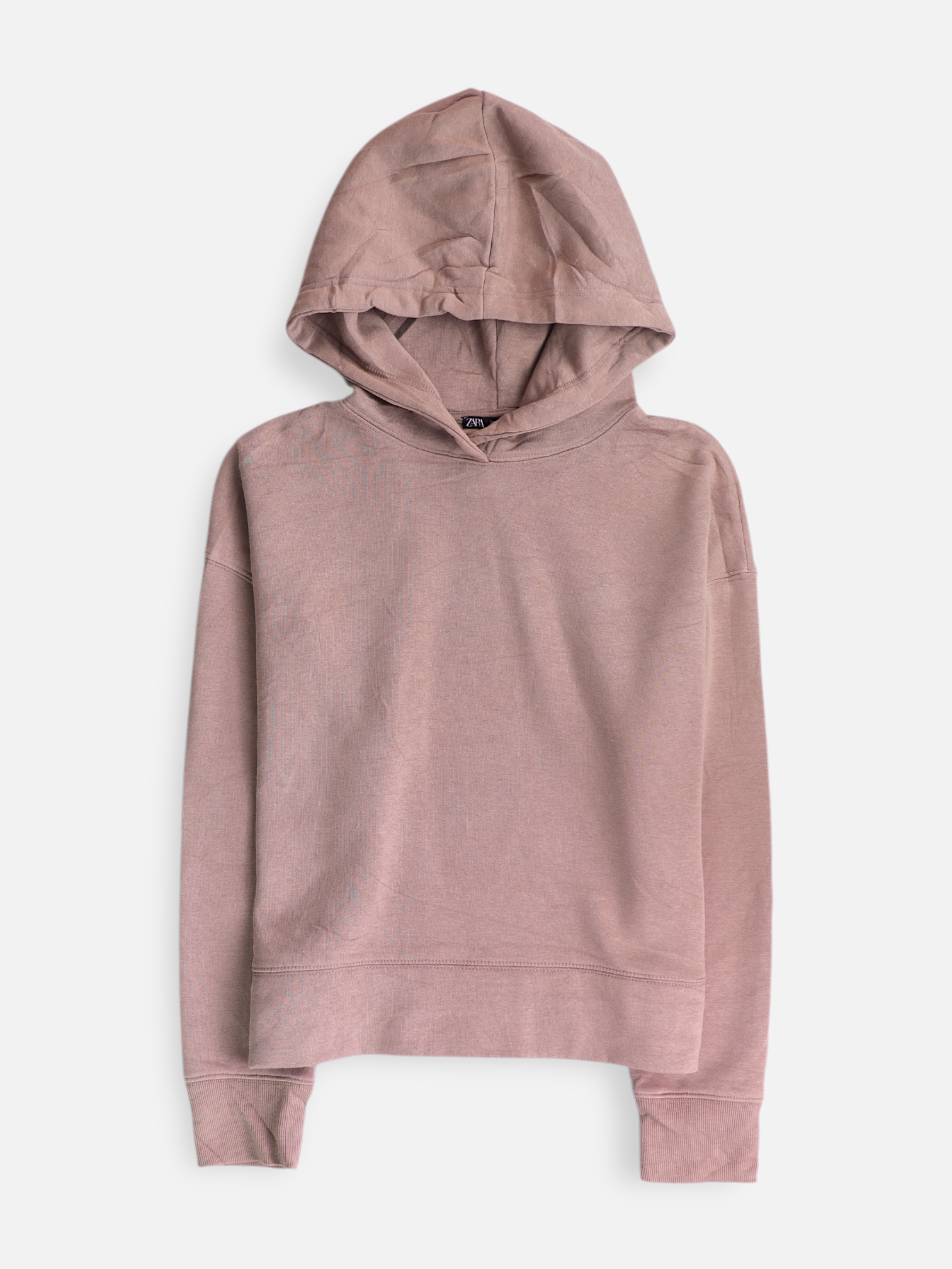 ZARA Sudadera Hoodie Basic - Mujer - Small