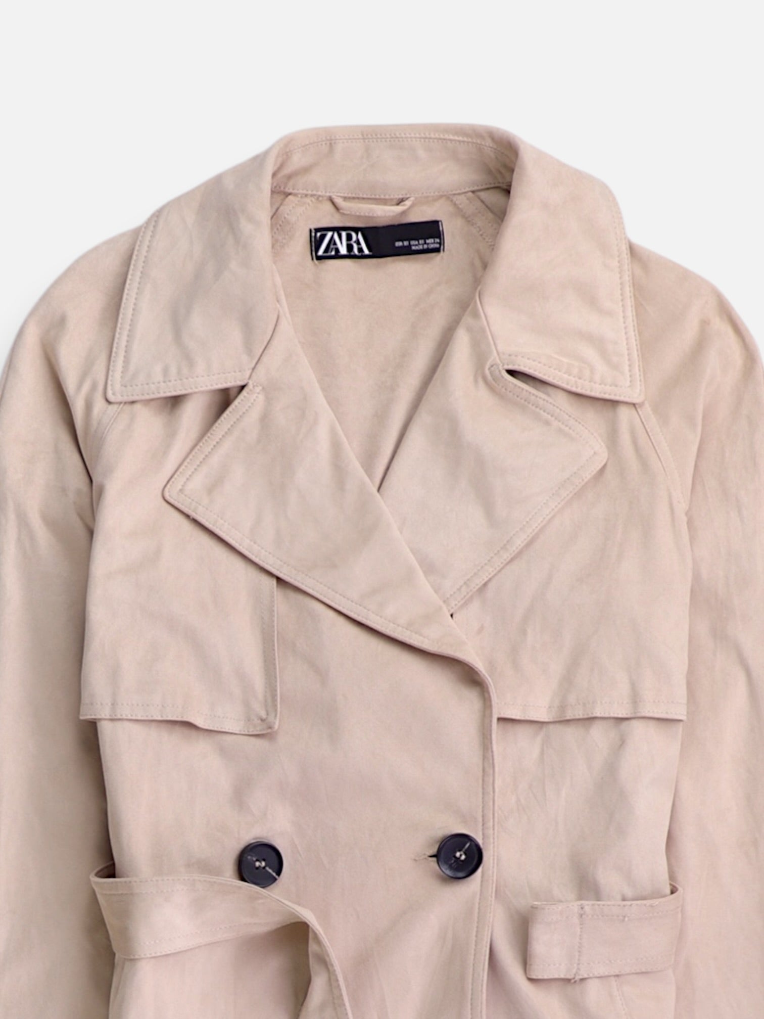 ZARA Abrigo Trench Coat Casual - Mujer - XS