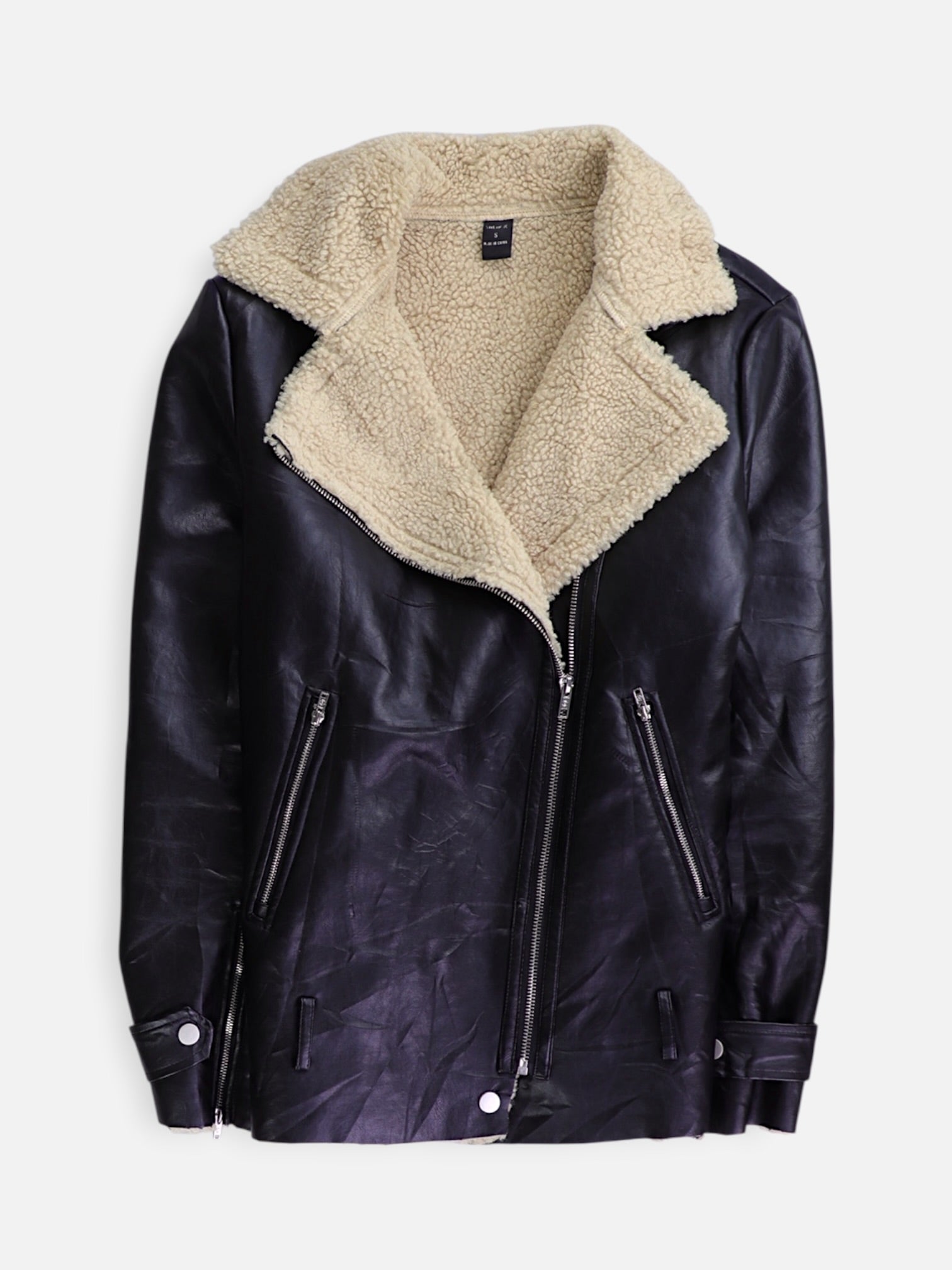 SHEIN Chaqueta Cuero Cuero - Hombre - Small