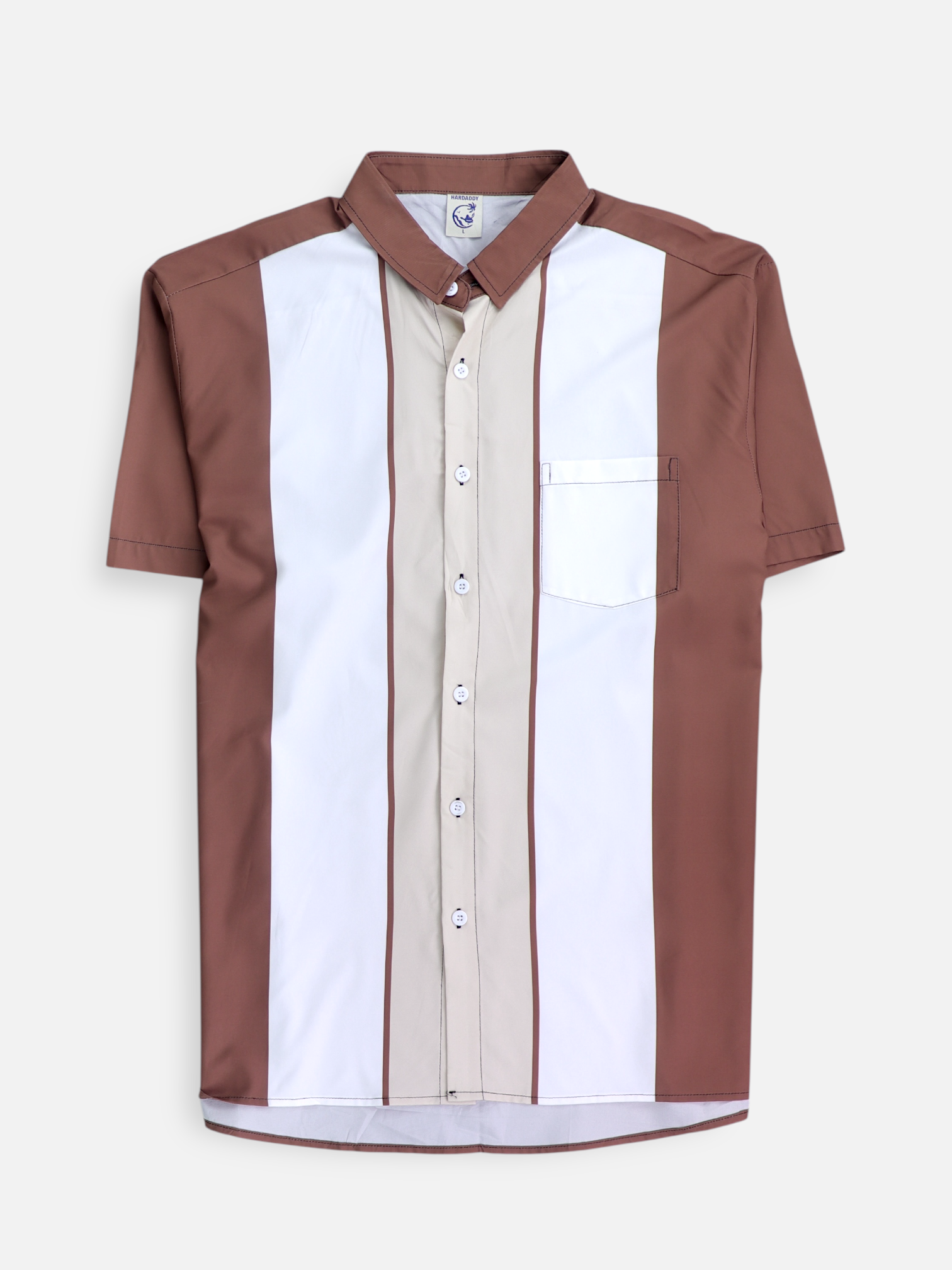 Camisa Color Block - Hombre - Large