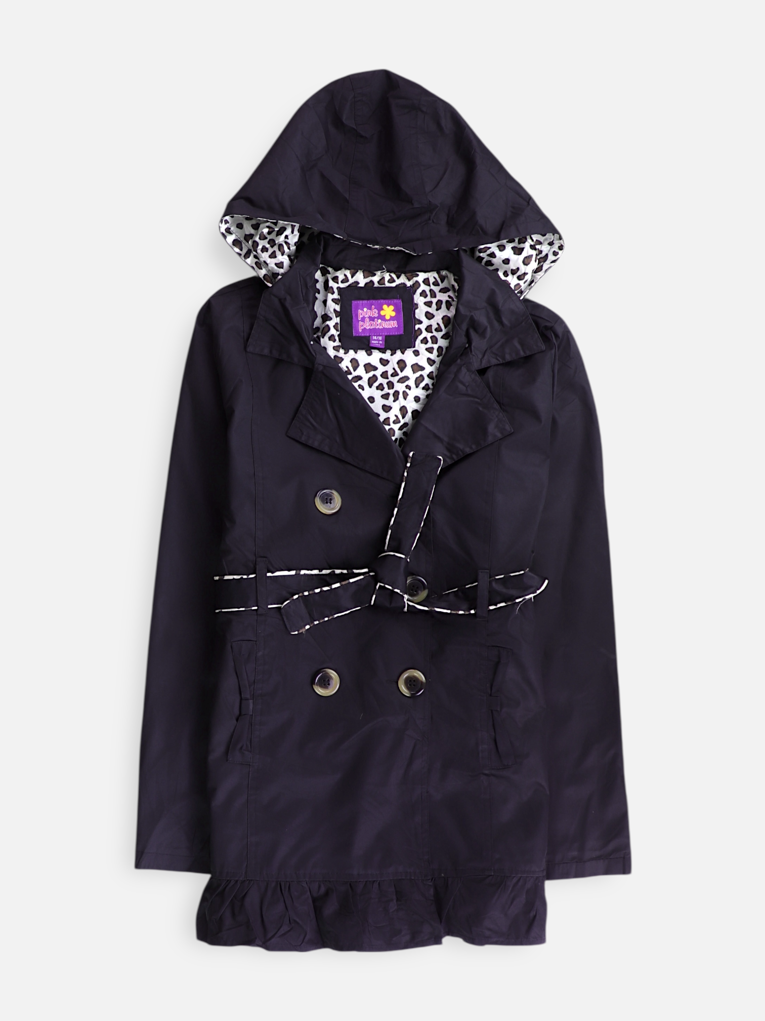 Abrigo Trench Coat Casual - Niña - N/A - 14-16Y (Años)