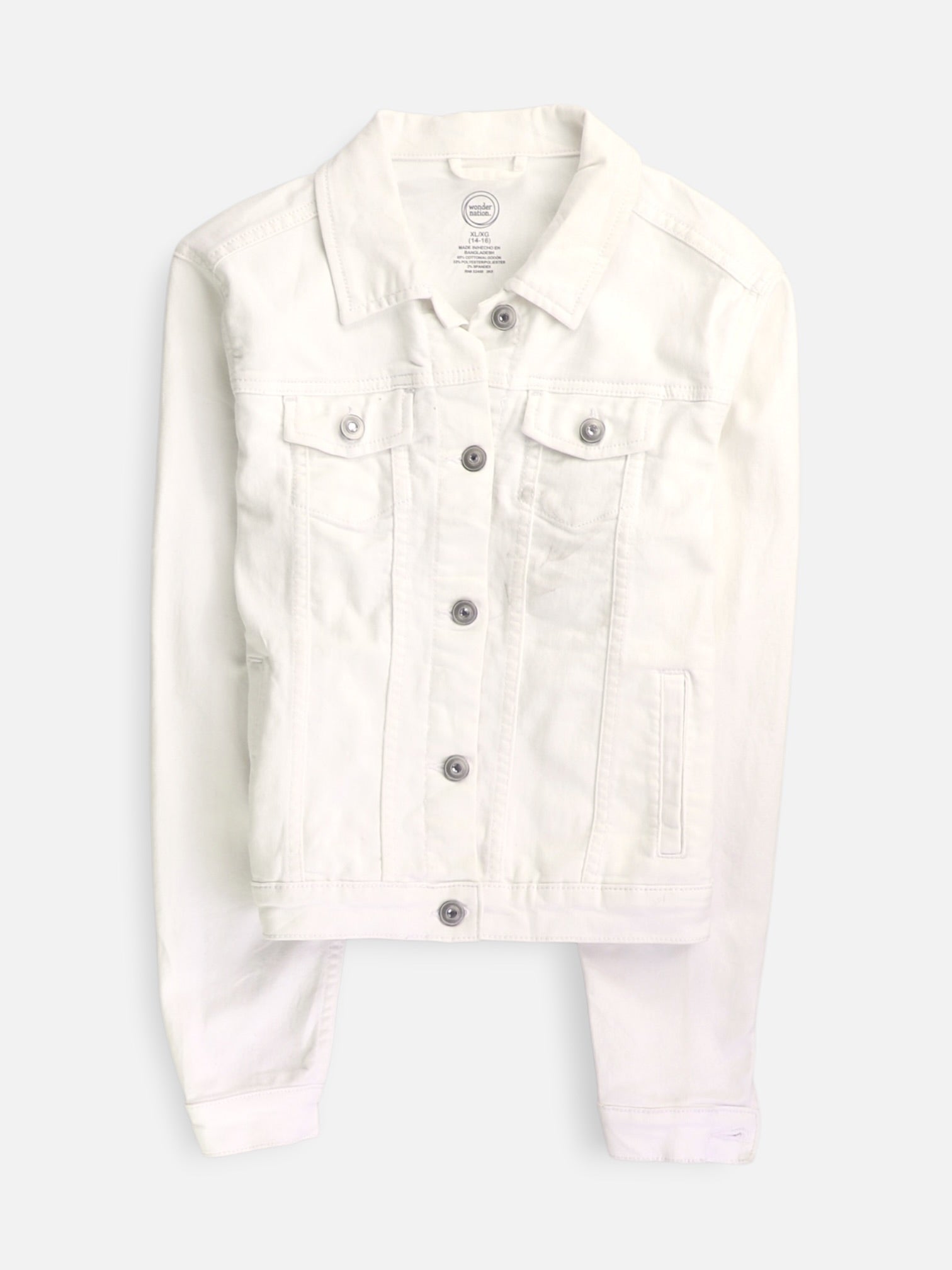 Wonder Nation Chaqueta Denim Basic - Niña - XL - 14-16Y (Años)