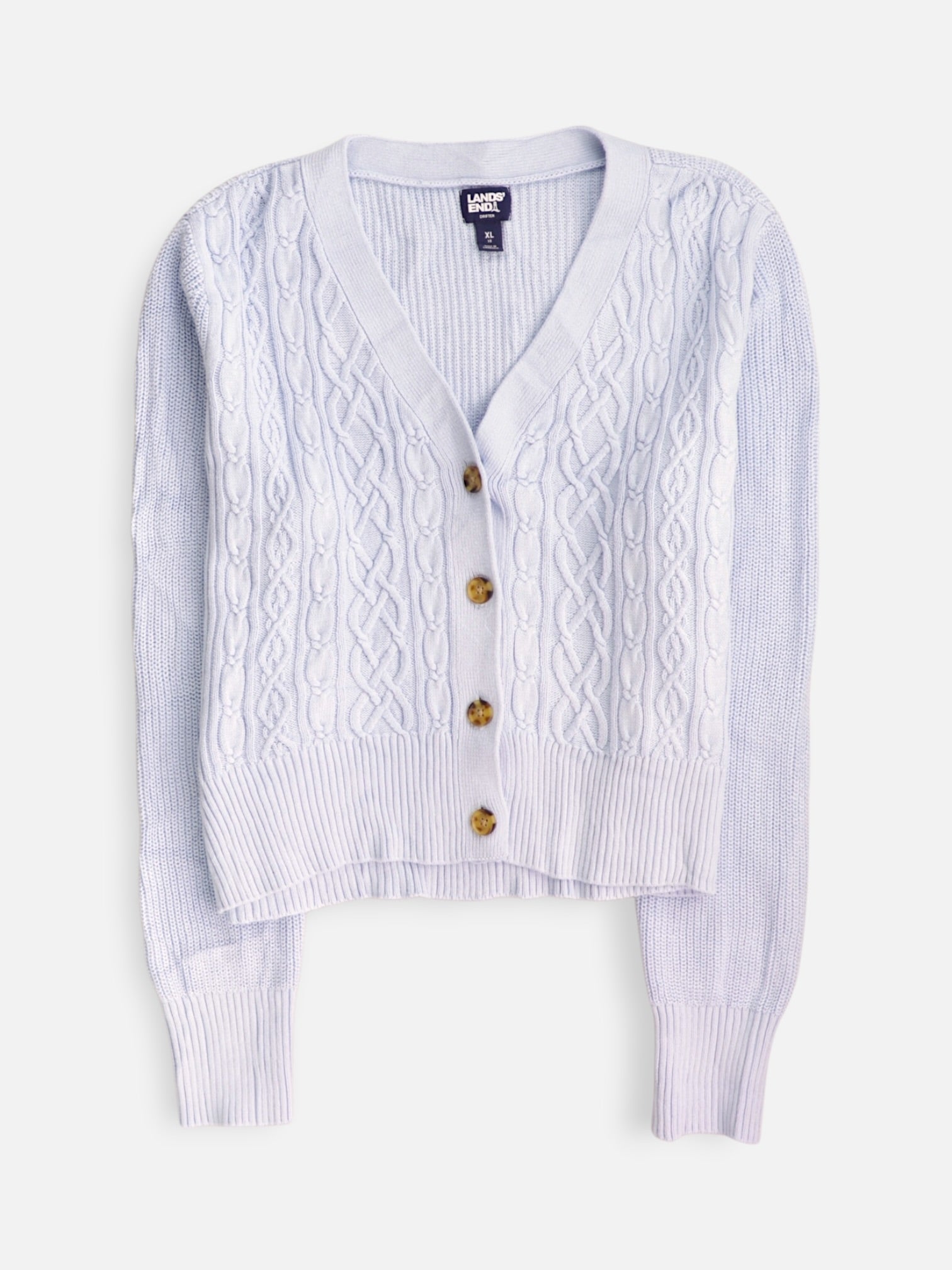 LANDS END Sueter Cardigan Casual - Mujer - XL