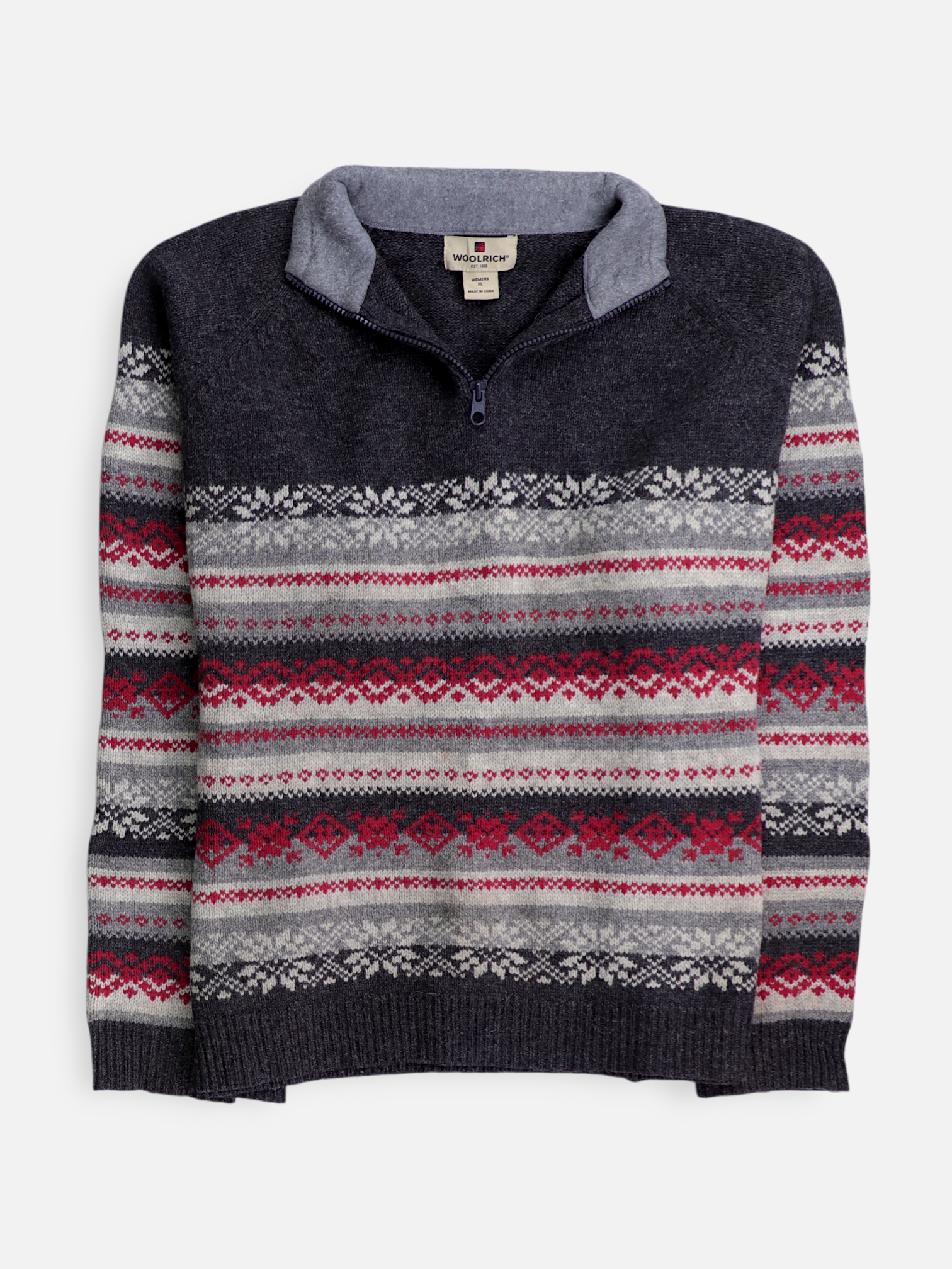 Sueter Fleece Color Block - Mujer - XL