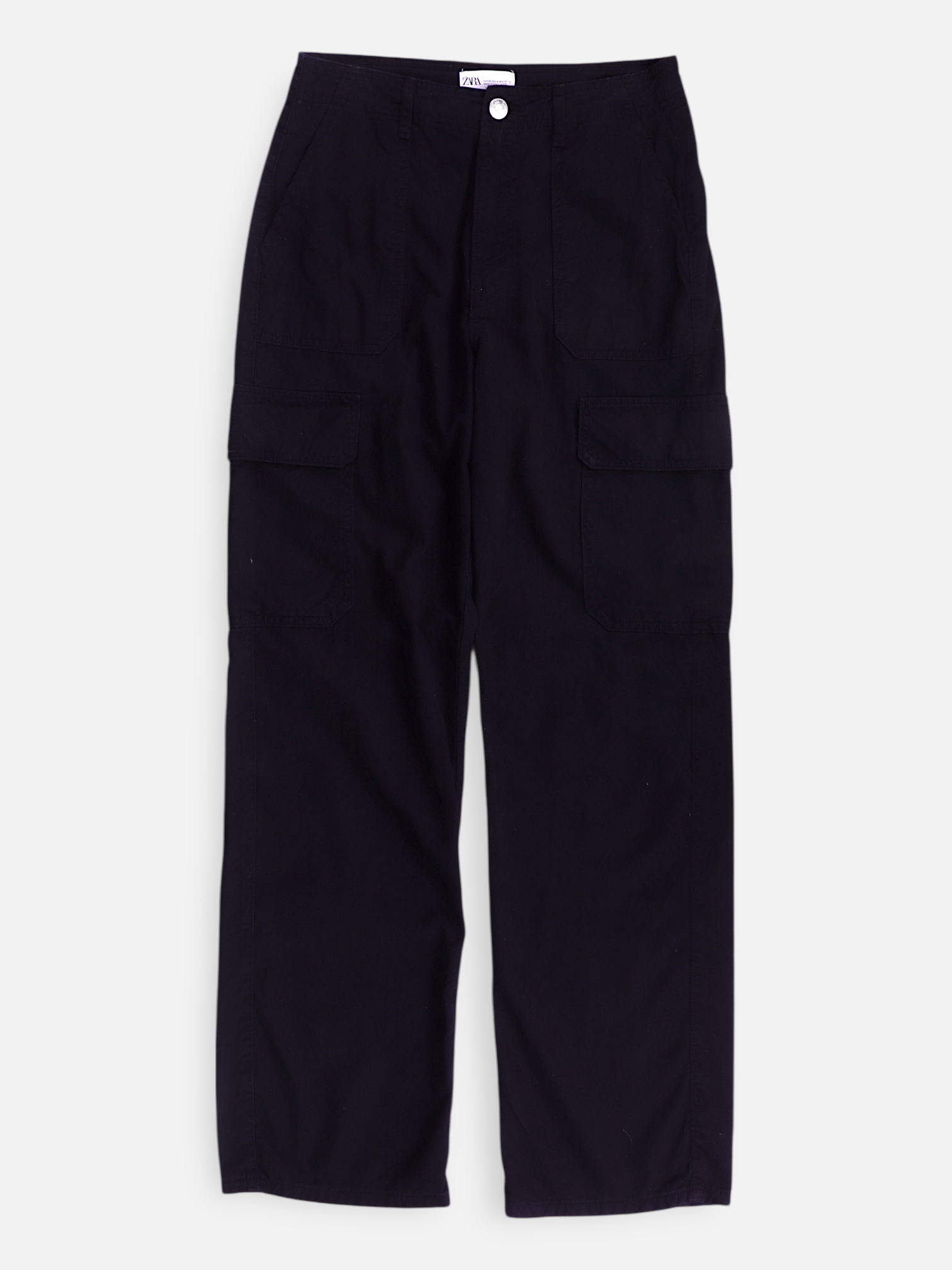 ZARA Pantalon Regular Fit Cargo - Mujer - 4