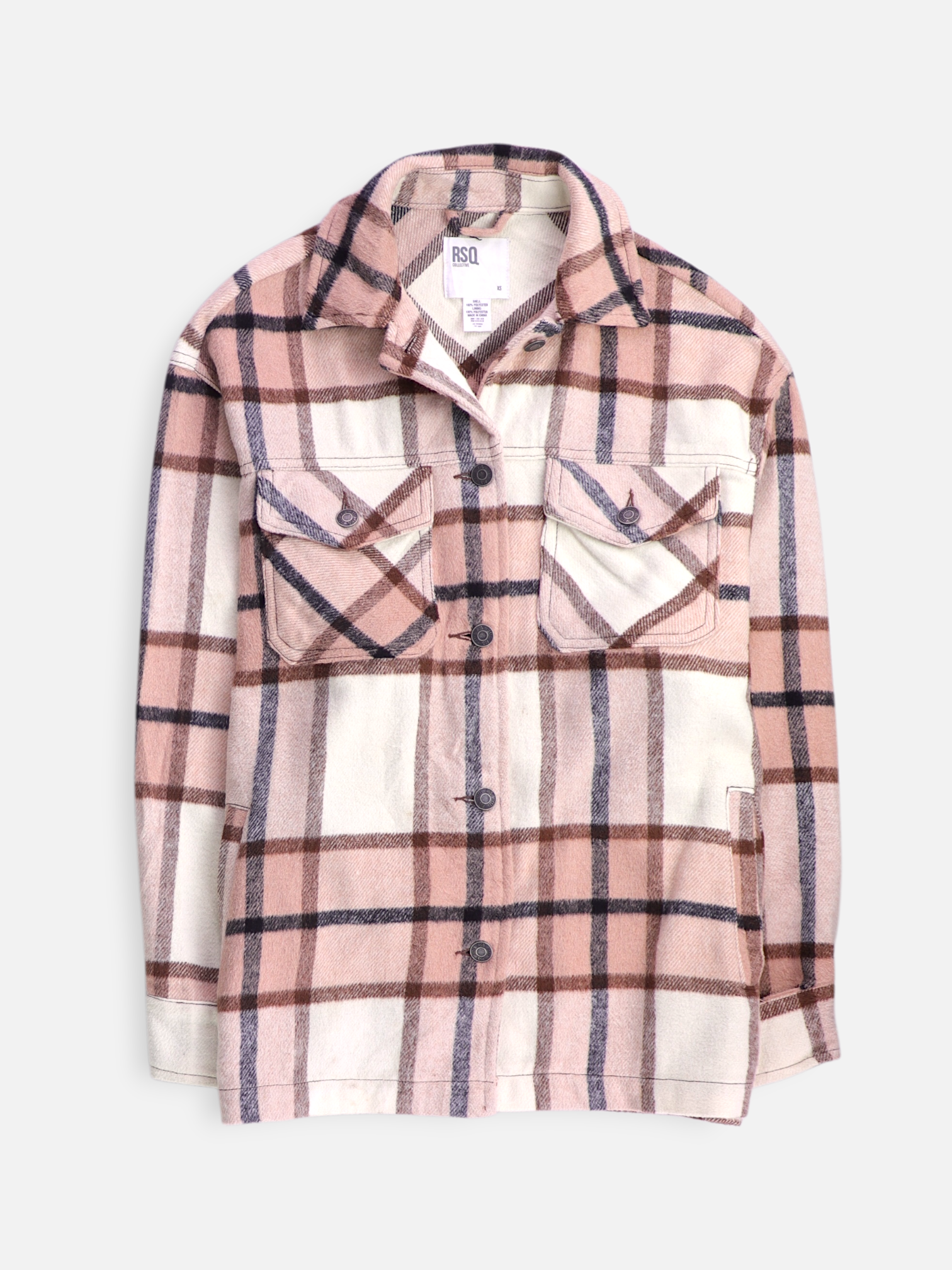 Chaqueta Sobrecamisa Color Block - Mujer - XL