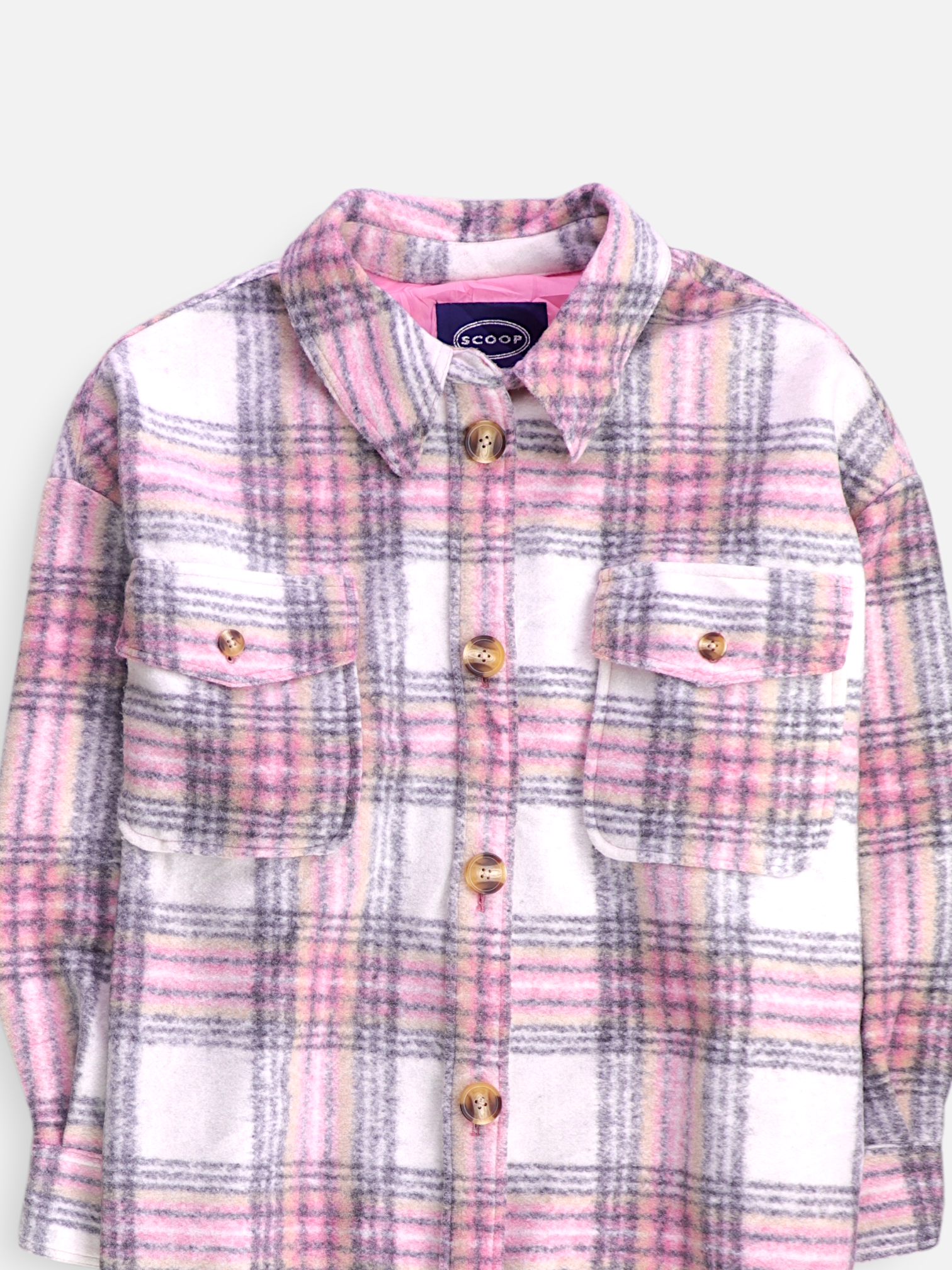 Chaqueta Sobrecamisa Color Block - Mujer - XL