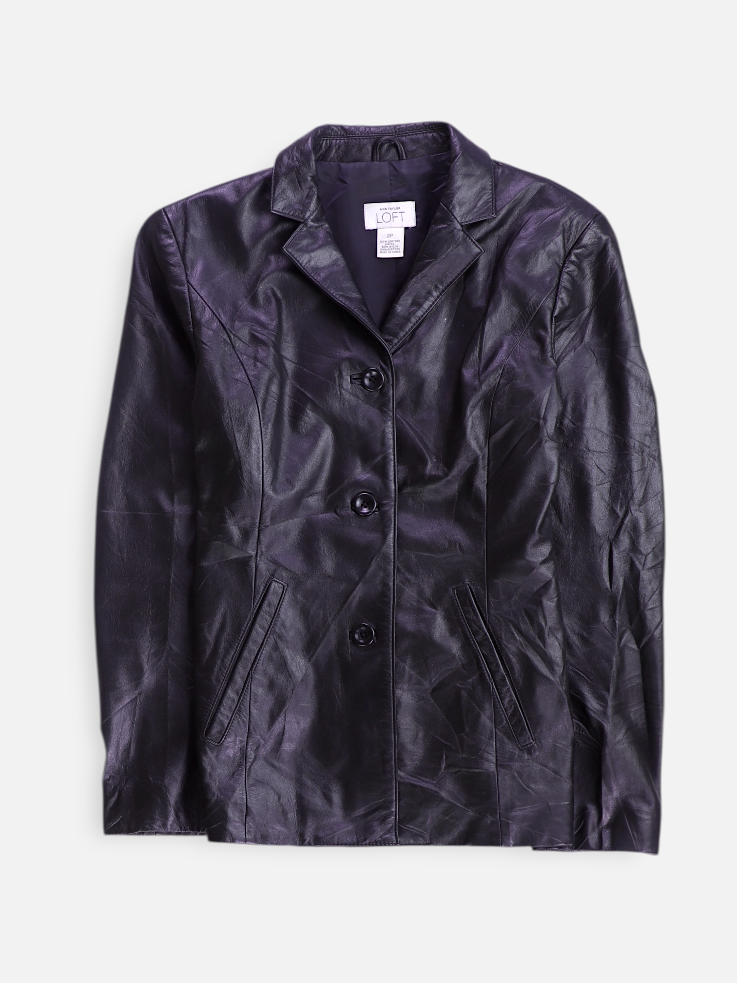 LOFT Chaqueta Casual Cuero - Mujer - 2 PETITE