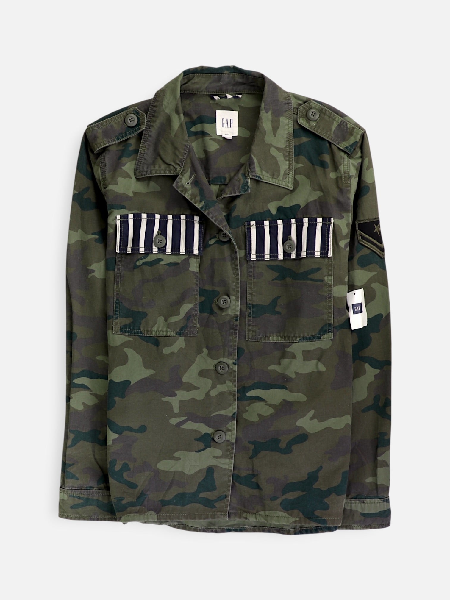 GAP Chaqueta Sobrecamisa Militar - Mujer - XL