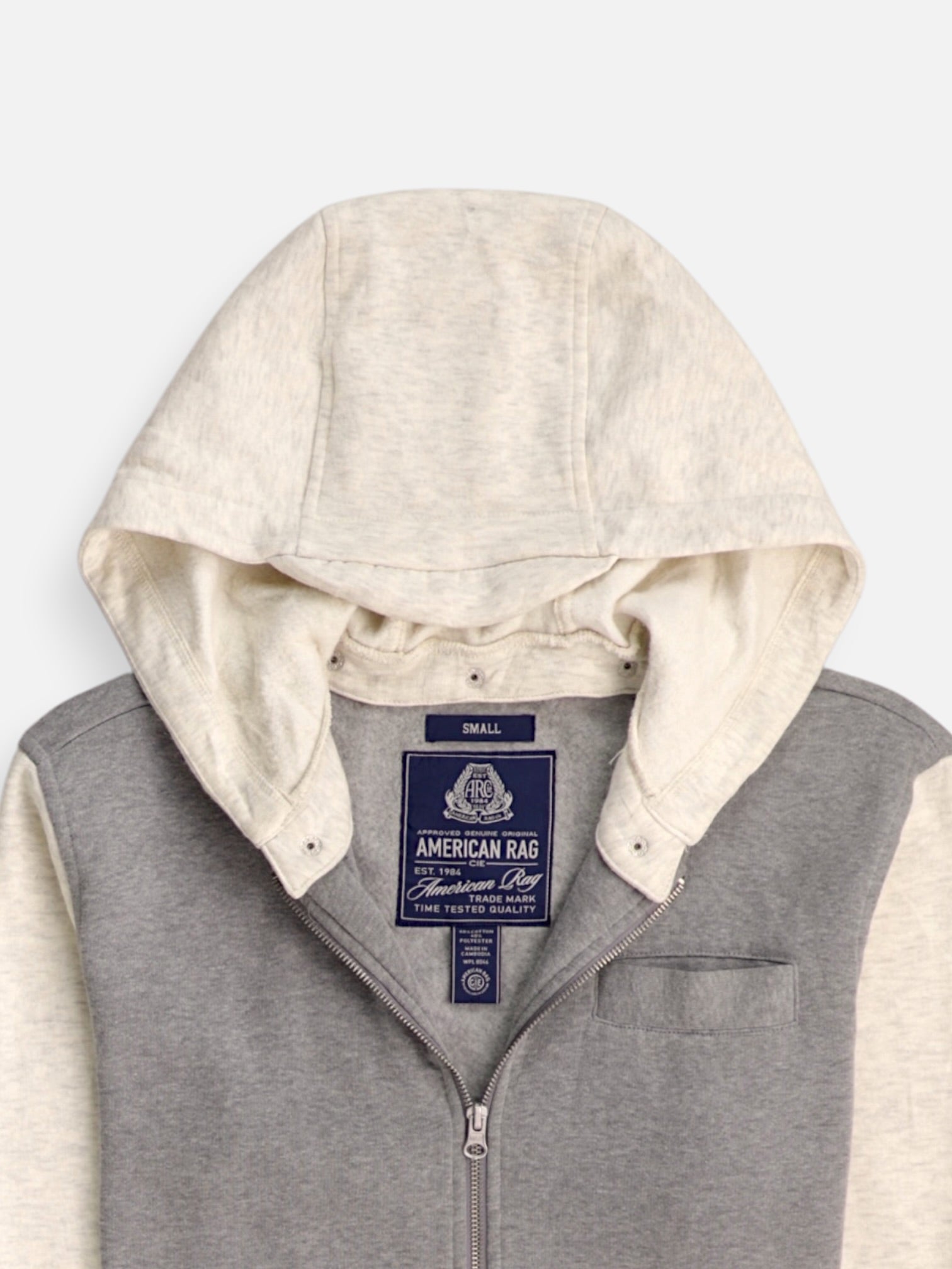 American Rag Sudadera Hoodie Color Block - Hombre - Small