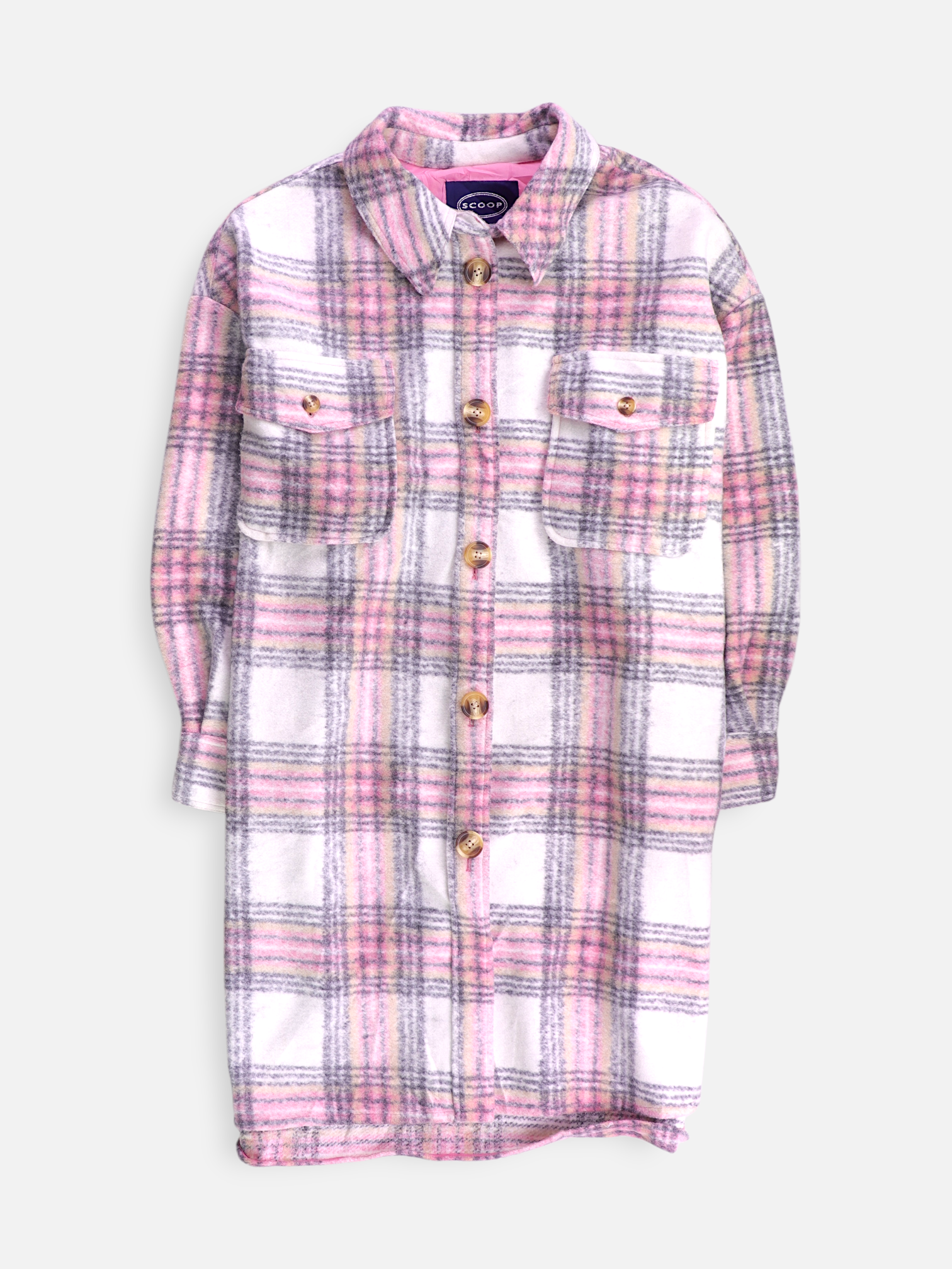 Chaqueta Sobrecamisa Color Block - Mujer - XL