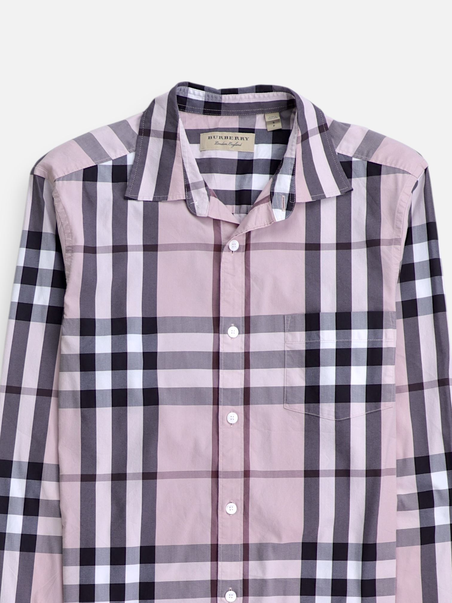 BURBERRY Camisa Color Block - Hombre - S PETITE