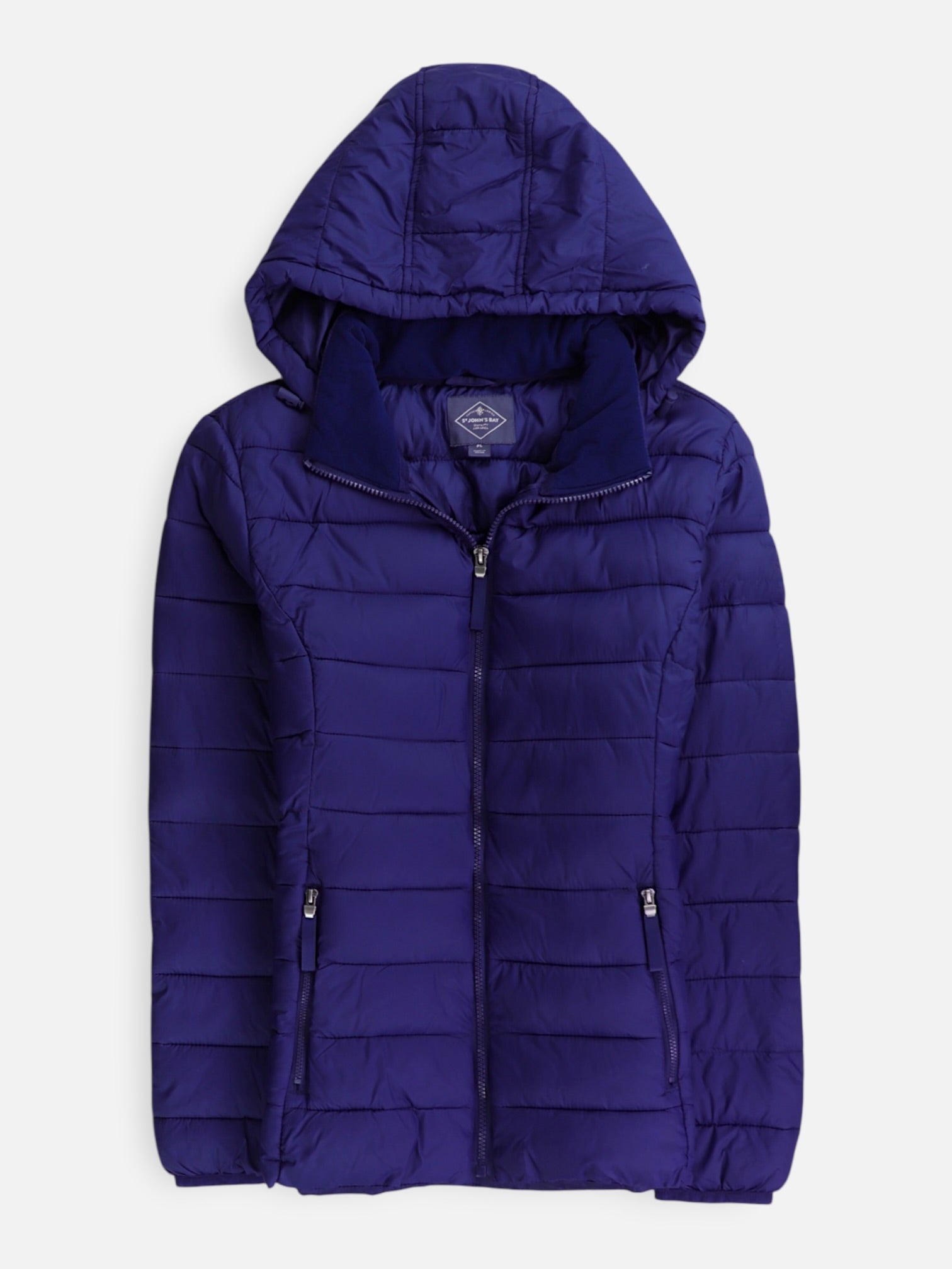 ST JOHNS BAY Chaqueta Puffer Impermeable - Mujer - L PETITE