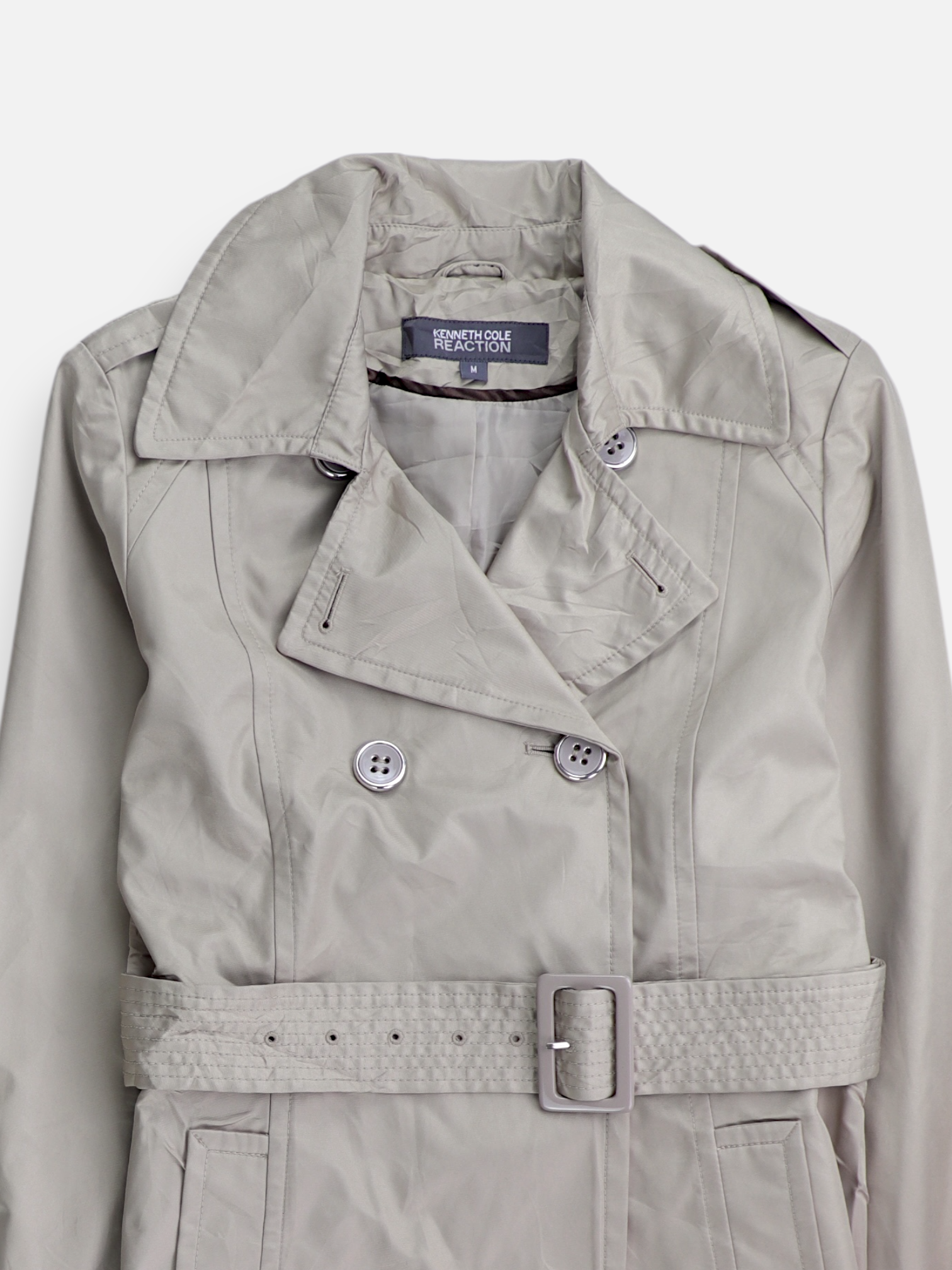 Kenneth Cole Abrigo Trench Coat Casual - Mujer - Medium