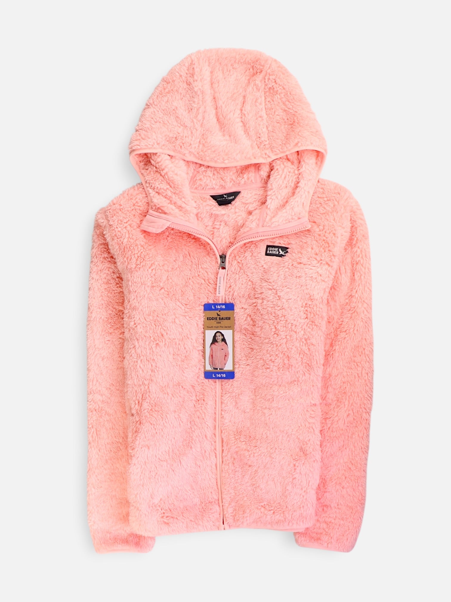 Eddie Bauer Sudadera Hoodie Teddy - Niña - Large - 14-16Y (Años)