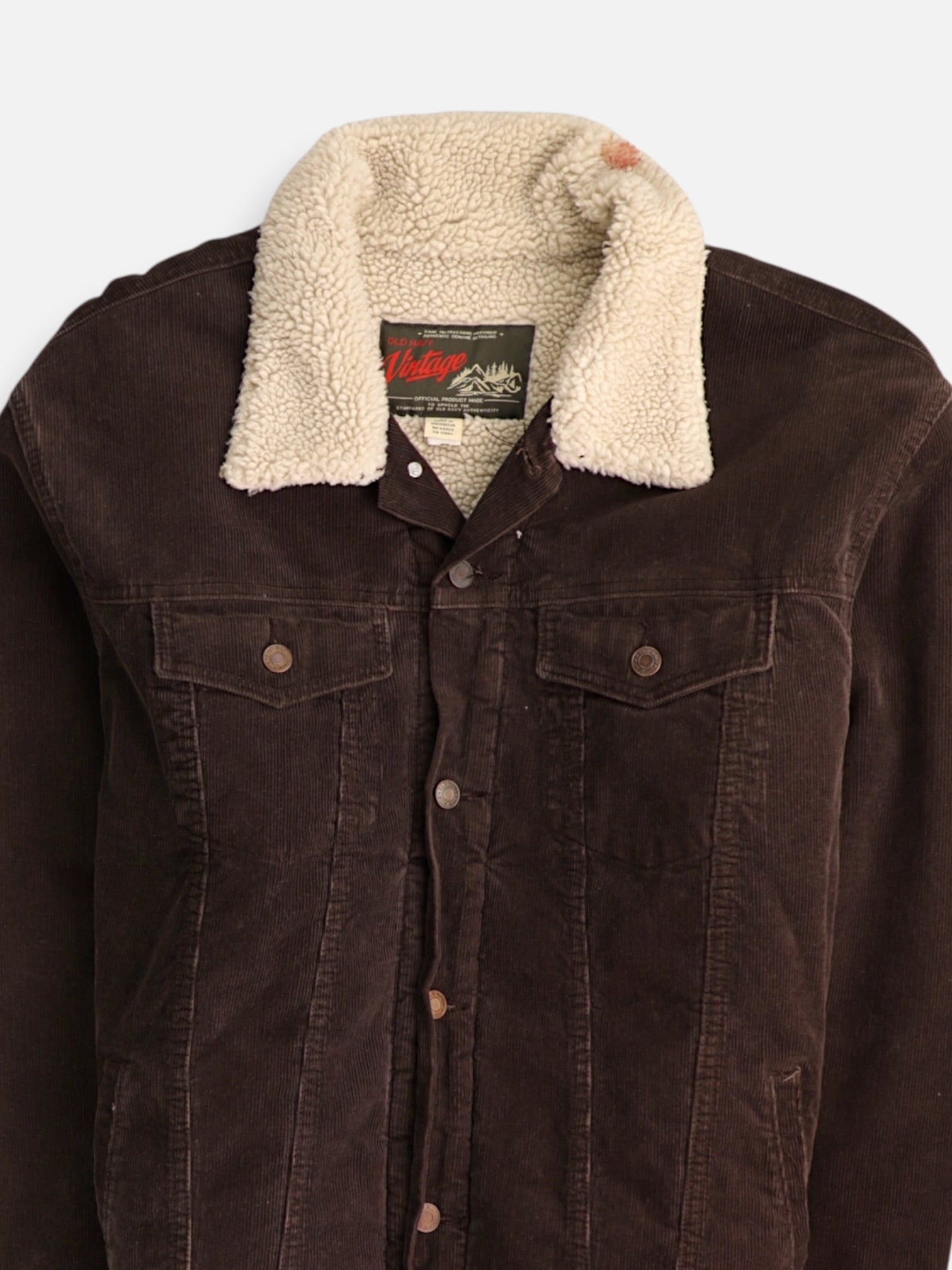 Old Navy Chaqueta Sherpa Trucker Corduroy - Hombre - XL