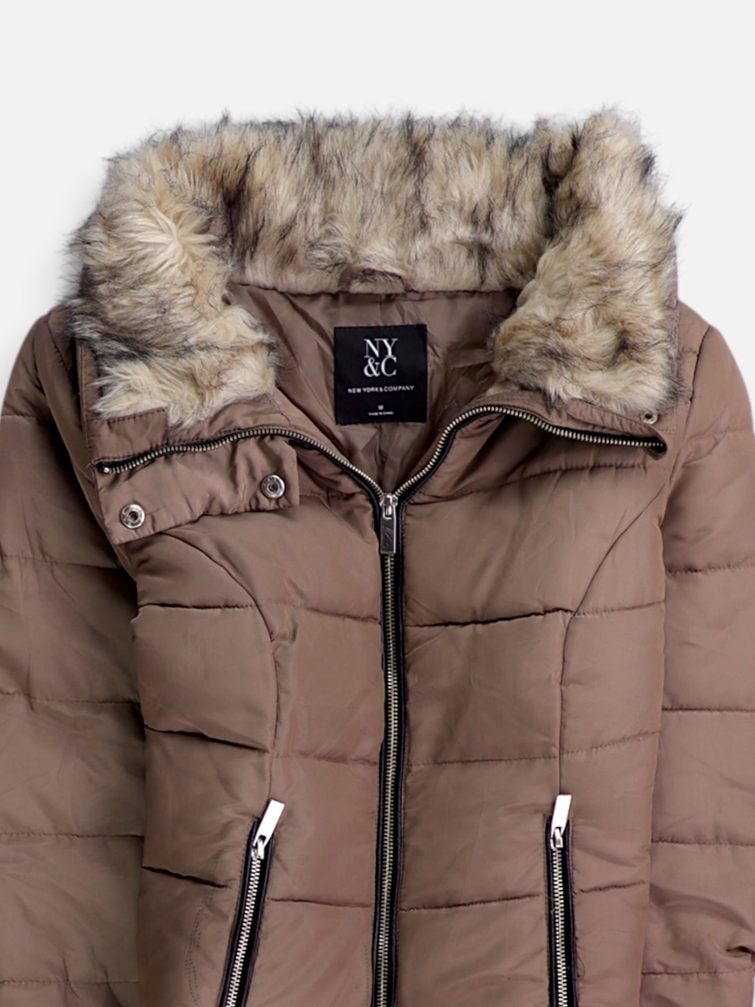 NY&C Chaqueta Puffer Impermeable - Mujer - Medium