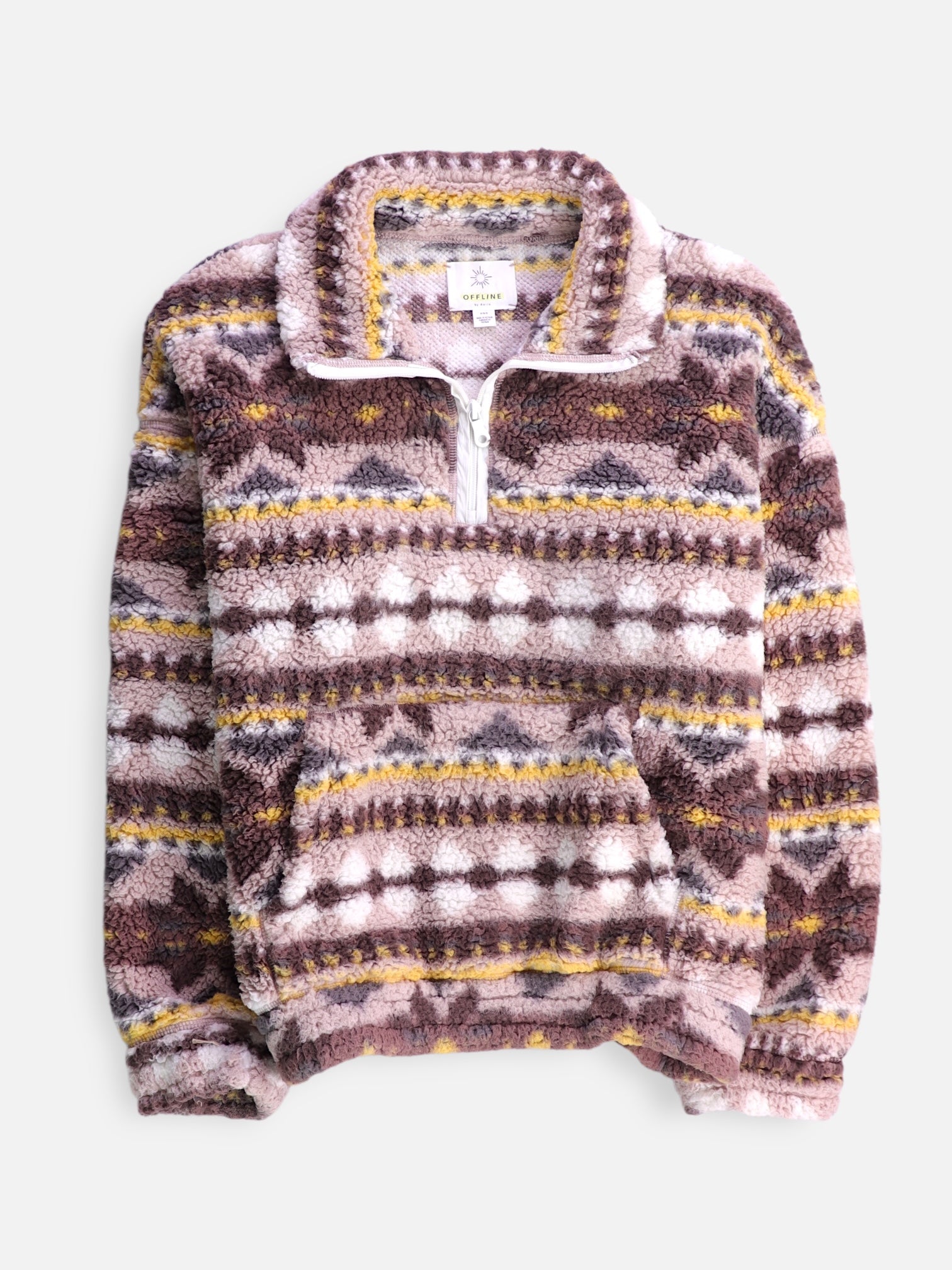 Sueter Fleece Color Block - Mujer - Medium