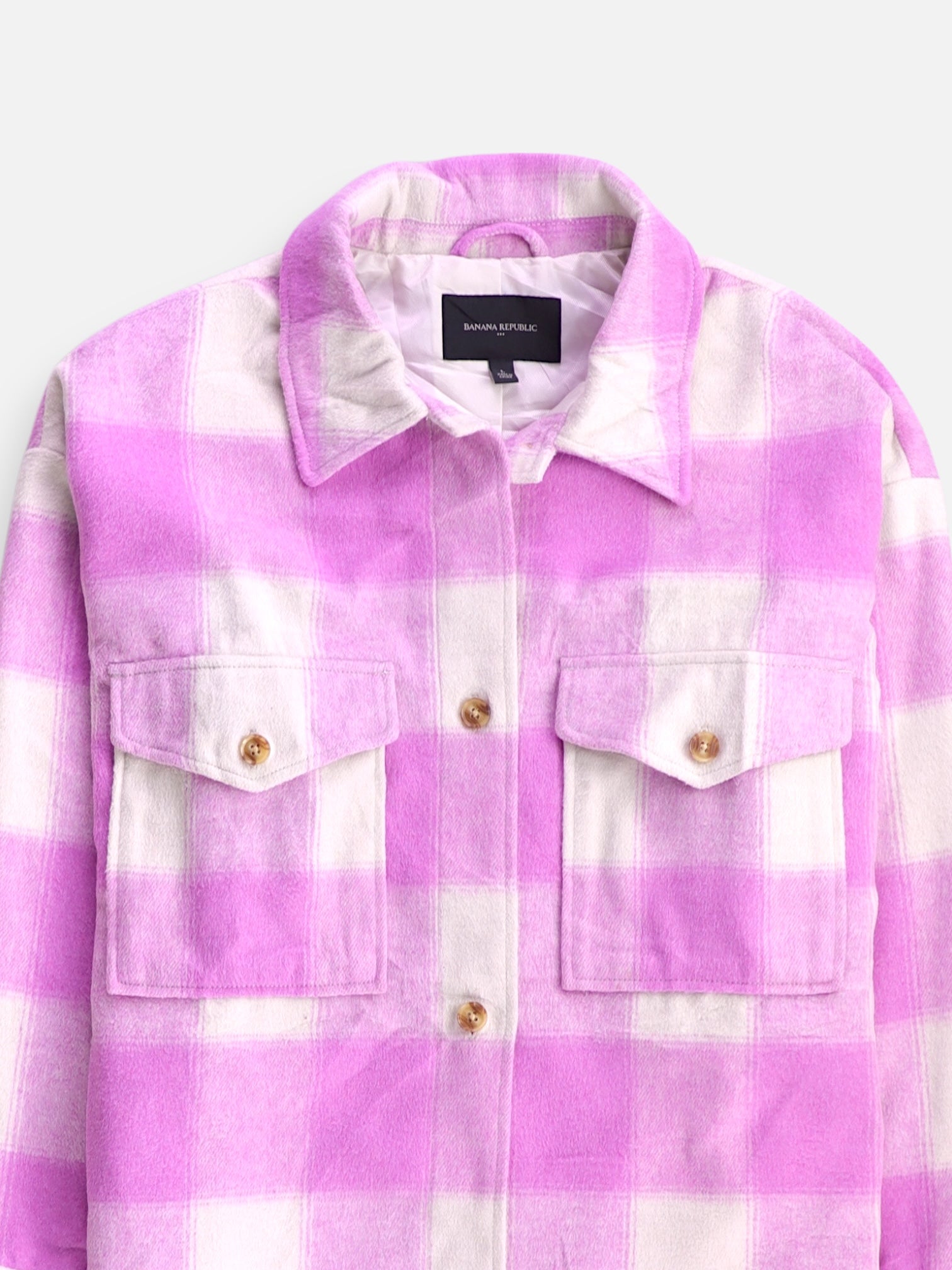 Banana Republic Chaqueta Sobrecamisa Color Block - Mujer - Large