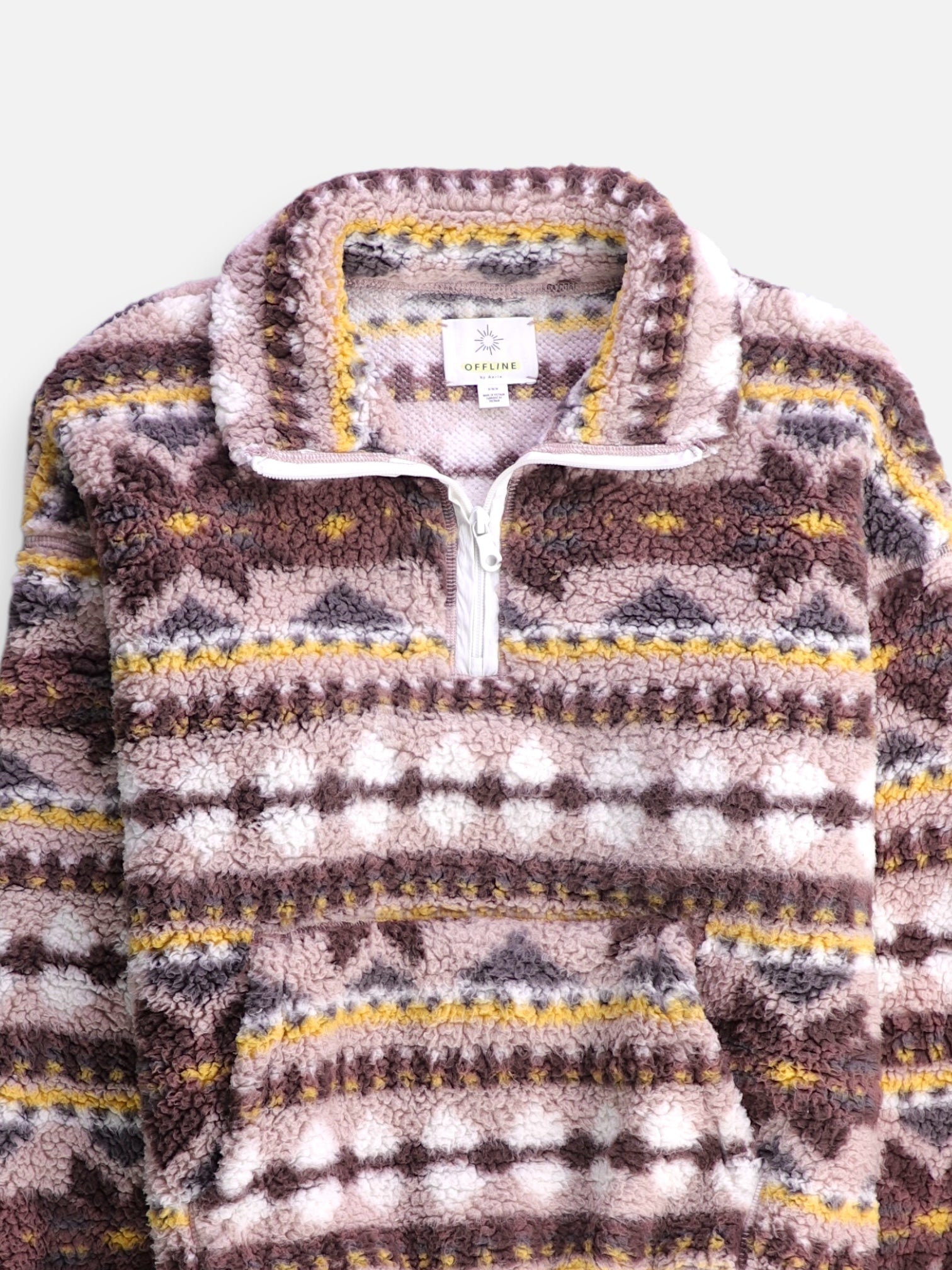 Sueter Fleece Color Block - Mujer - Medium