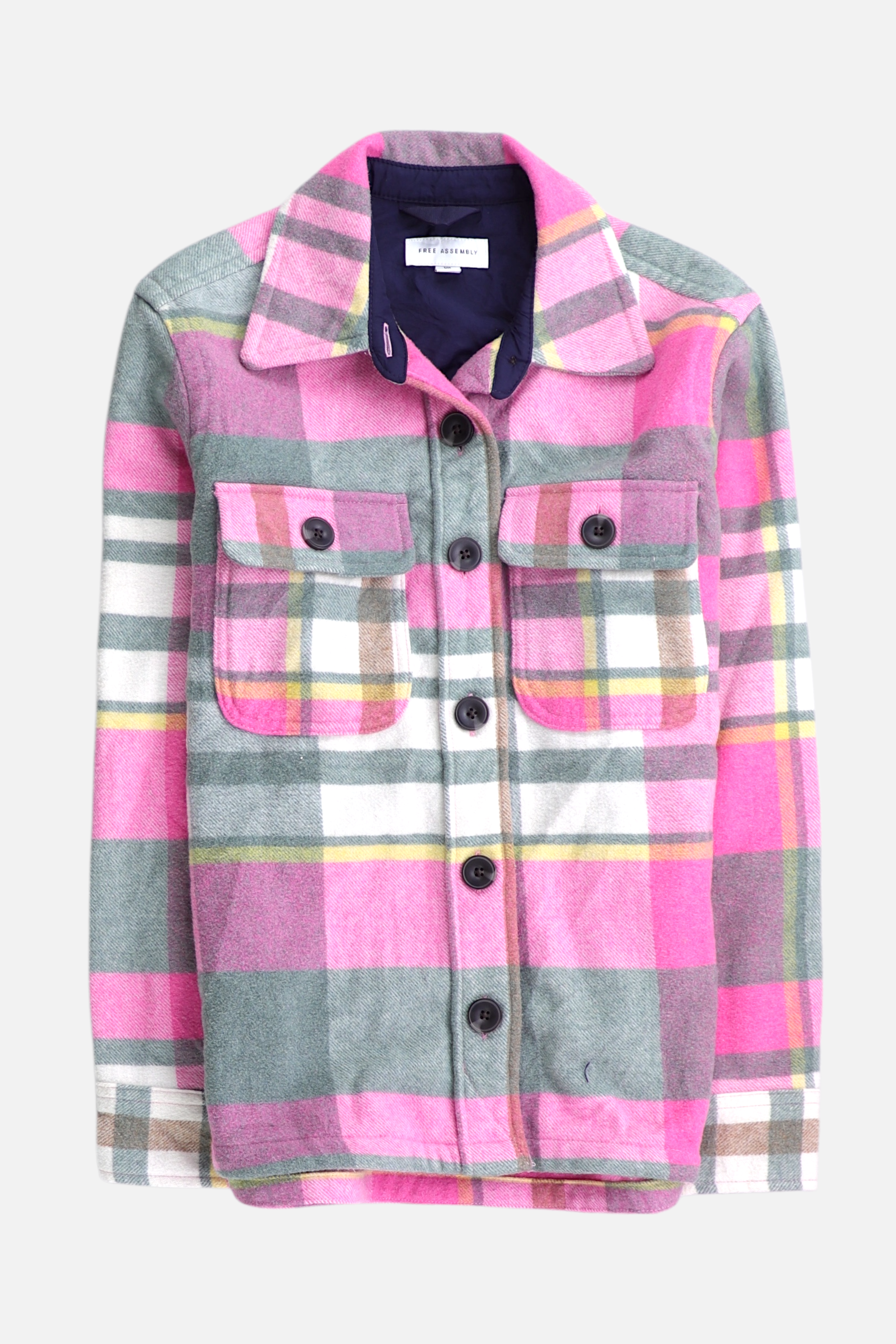 Chaqueta Sobrecamisa Color Block - Mujer - XS