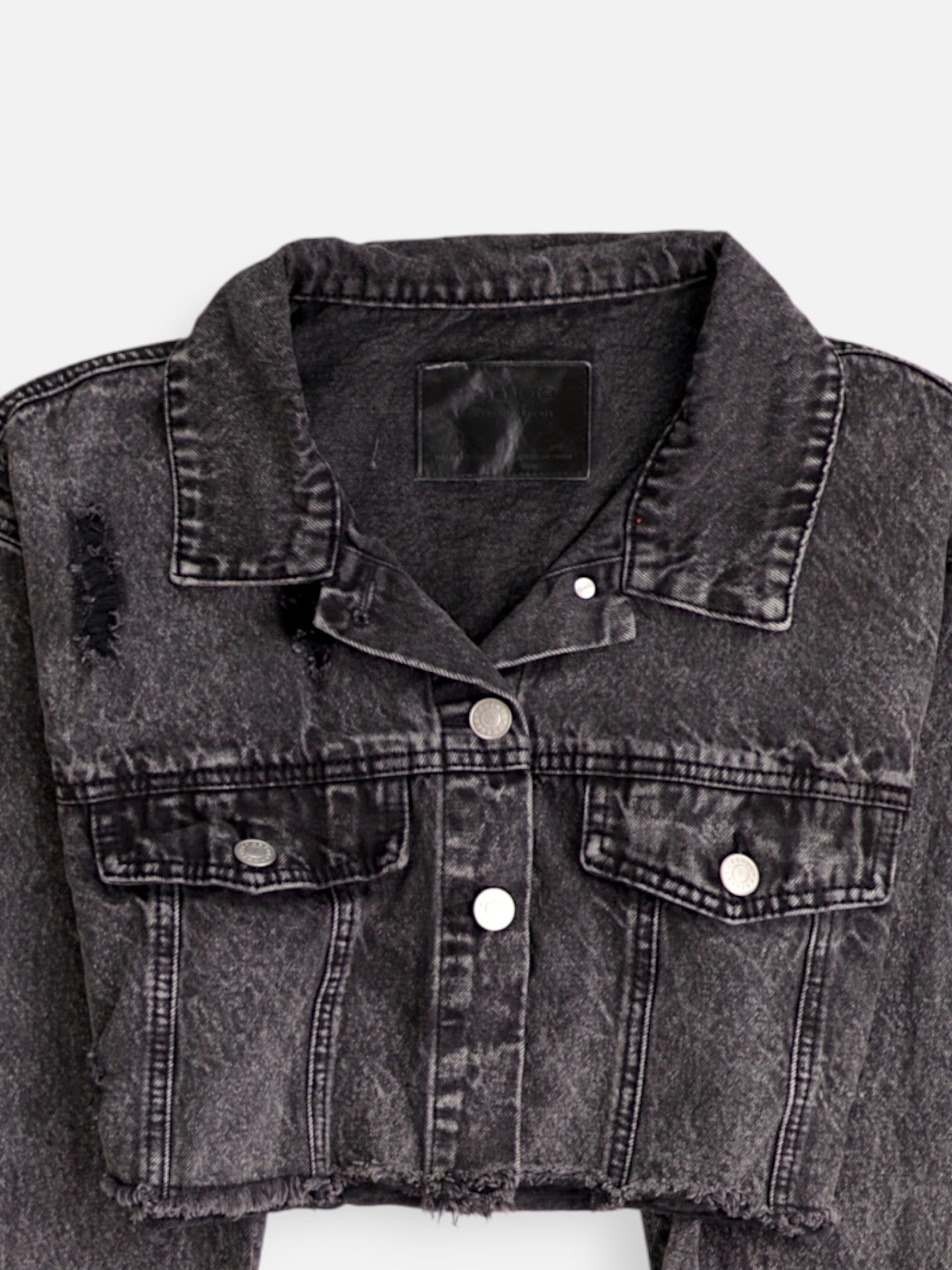 REFUGE Chaqueta Denim Crop Top - Mujer - Large