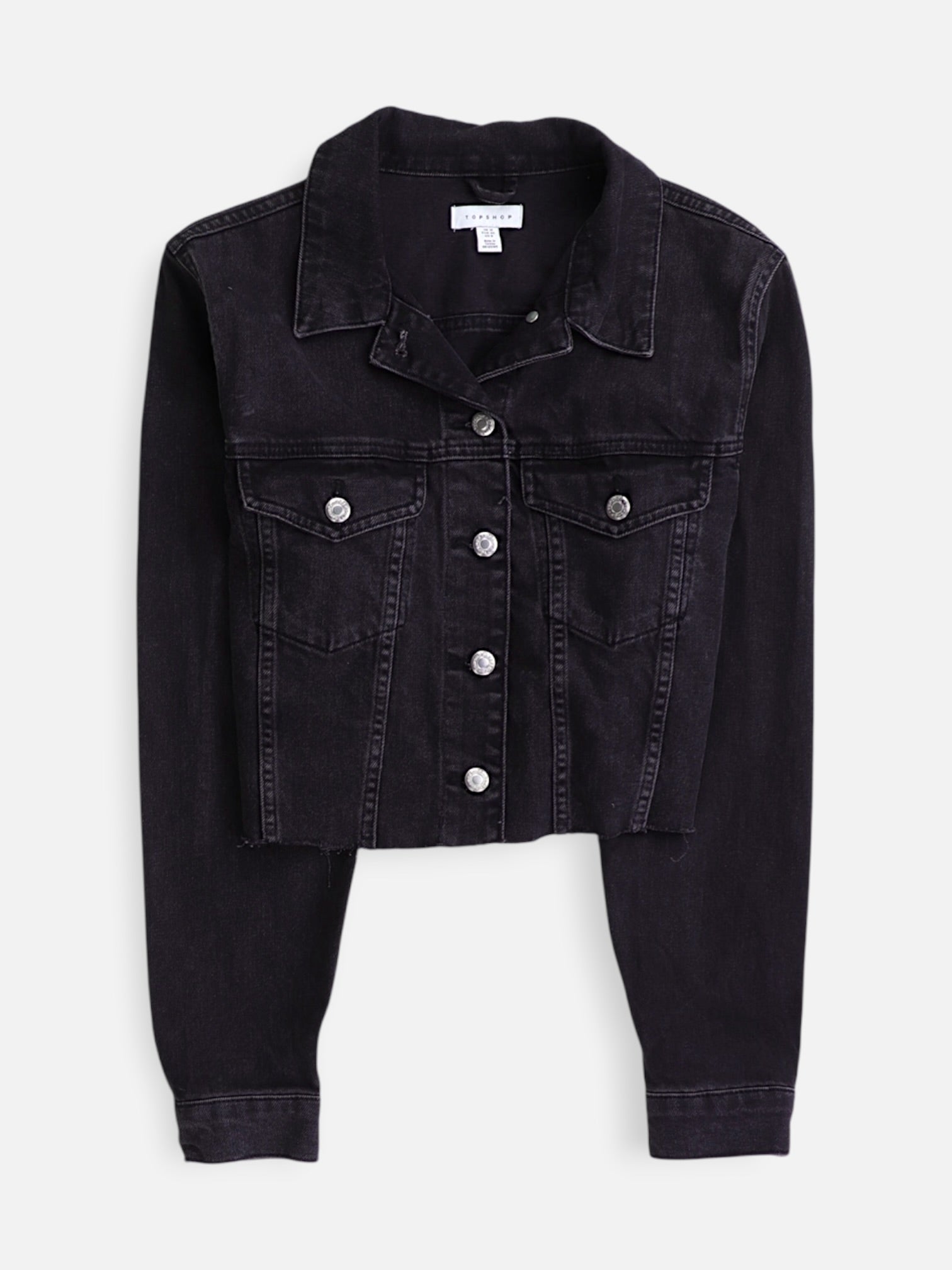 TOPSHOP Chaqueta Denim Crop Top - Mujer - 8