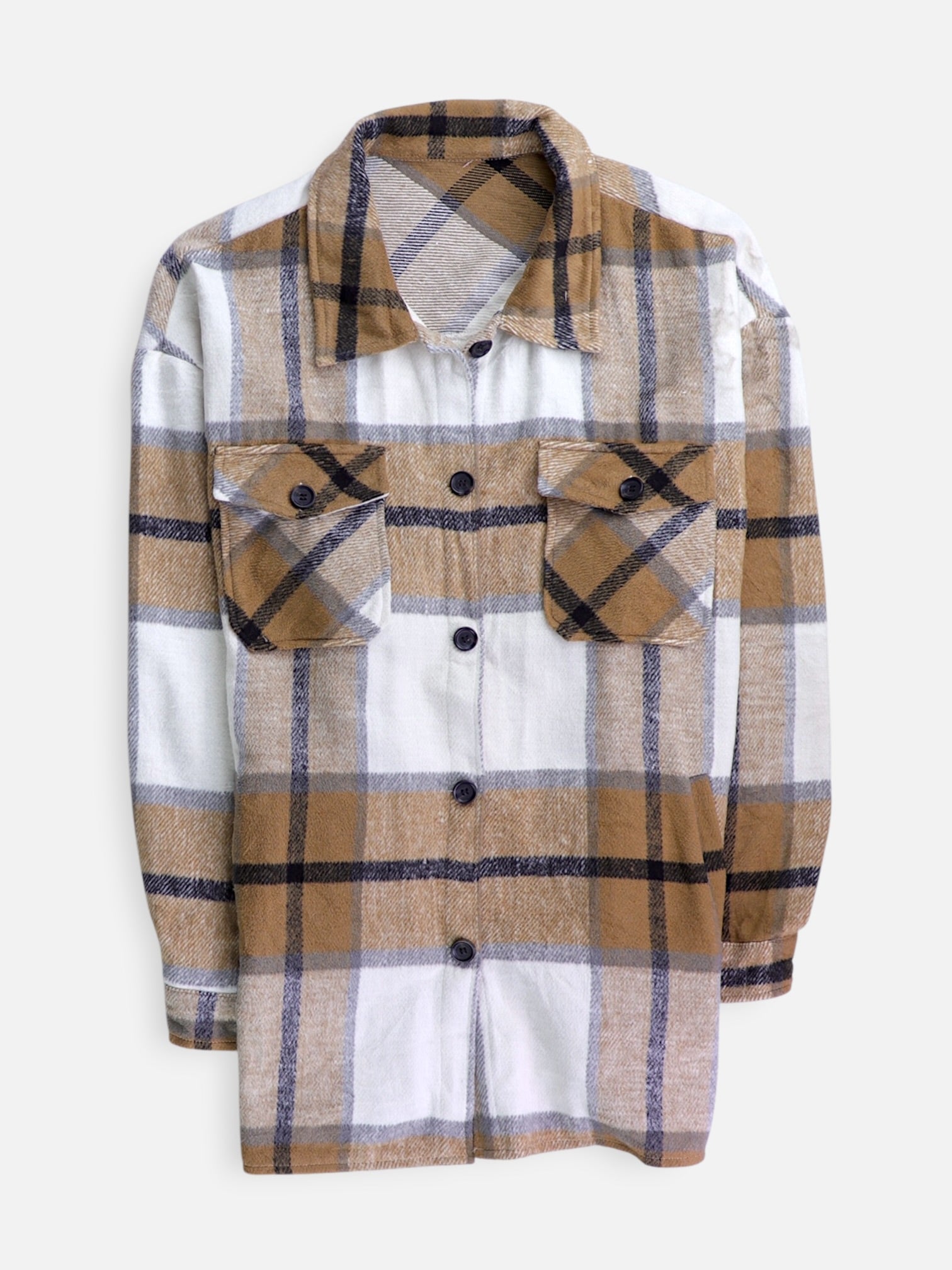 Chaqueta Sobrecamisa Color Block - Mujer - 3XL