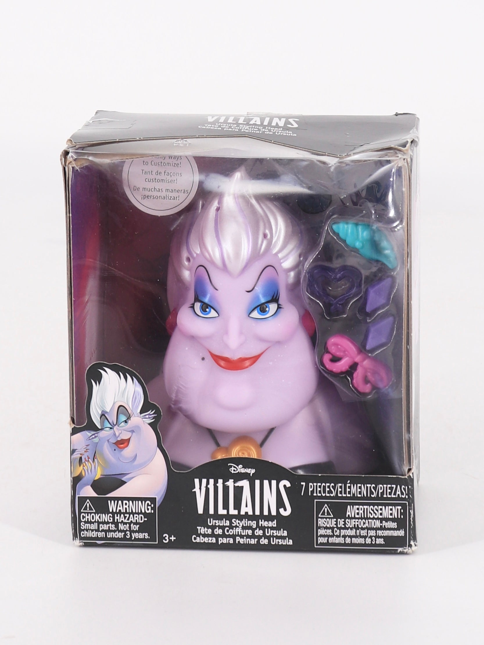 Juguete Cabeza para Peinar Úrsula la Sirenita Disney Villanos - Niña - Talla Única (One Size)