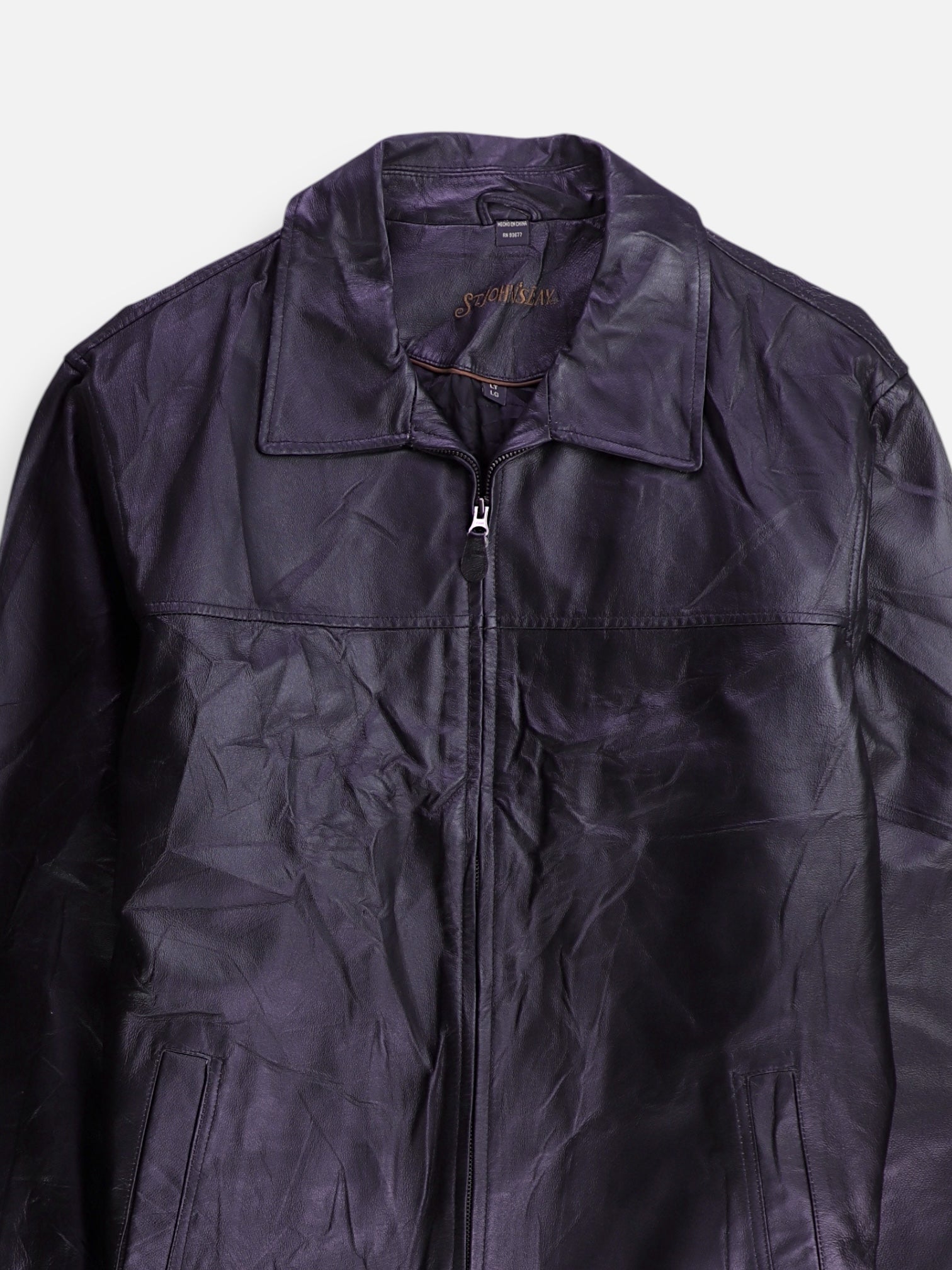 ST JOHNS BAY Chaqueta Casual Cuero - Hombre - Large