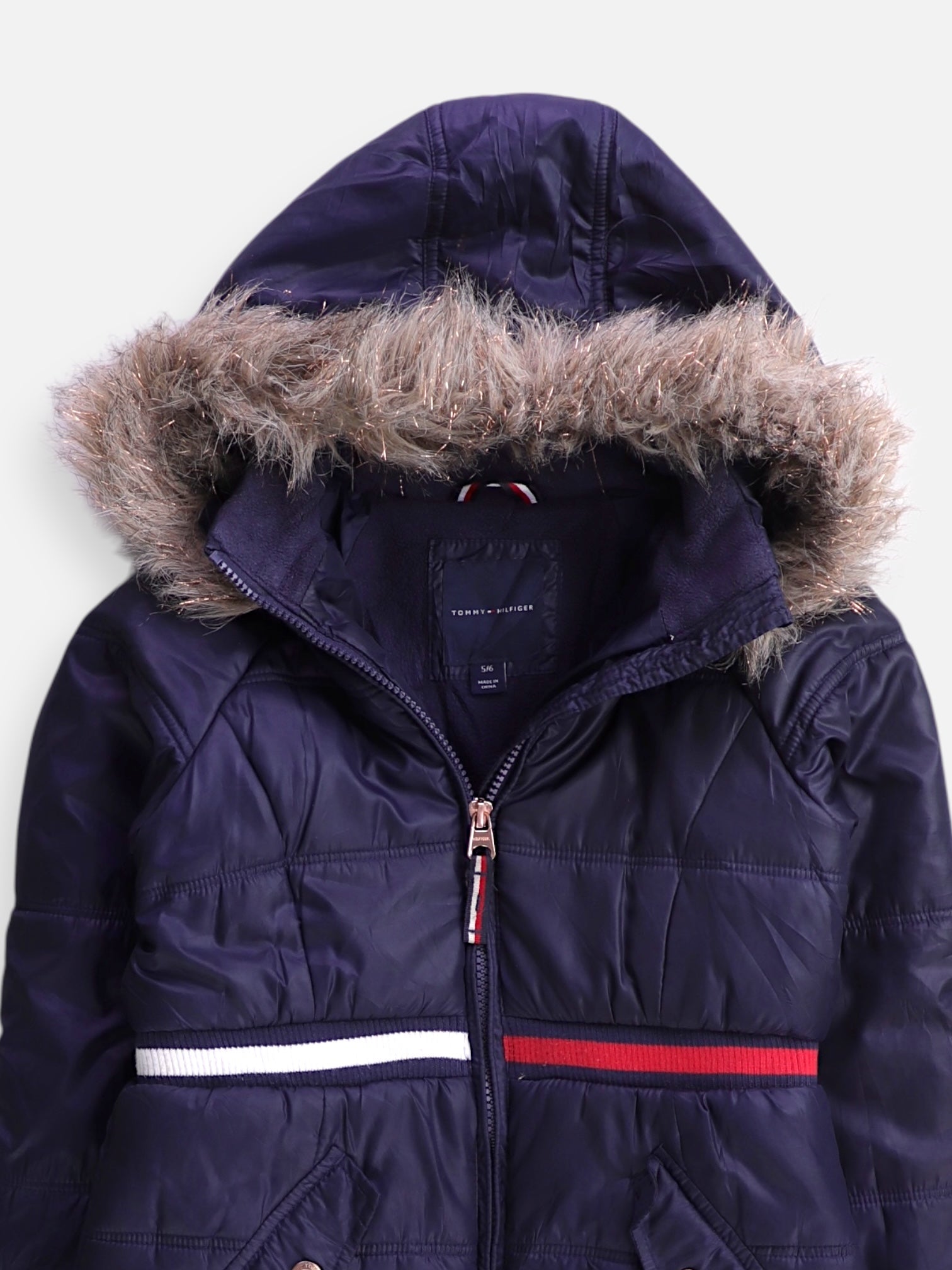 Tommy Hilfiger Abrigo Impermeable Puffer - Niña - Small - 5-6Y (Años)