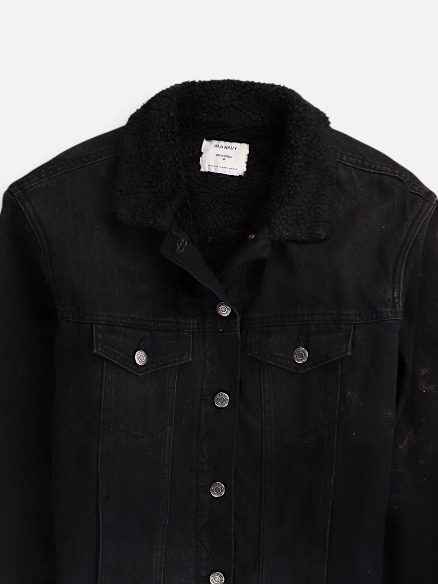 Old Navy Chaqueta Sherpa Trucker Denim - Hombre - Medium